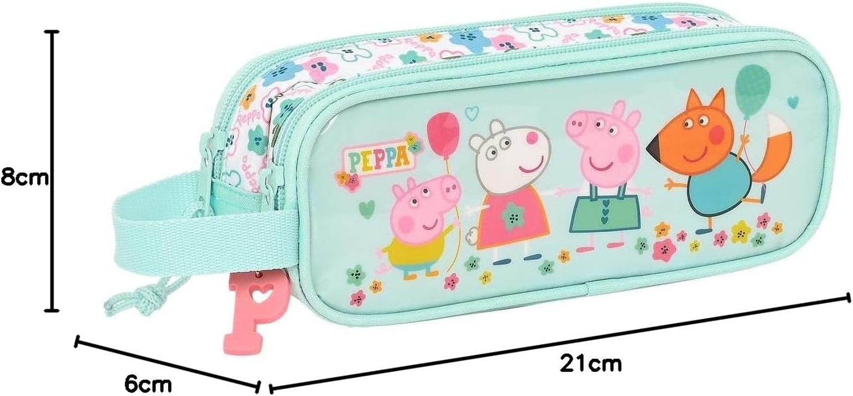 Safta Safta-812281747 Peppa Pig Cosy Corner Pencil Case, 21 X 8 X 6 Cm, Cartoon, Multicoloured, Standard (812290513), Colourful, Est&aacute;ndar, Casual, Colourful, Est&aacute;ndar, Casual image number 1