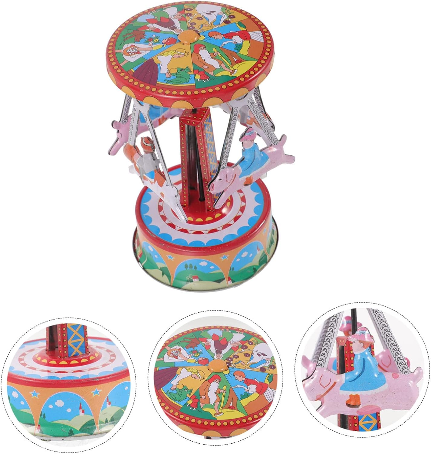 CIYODO Retro Vintage Tin Toy Windup Creative Educational Toys for Boys and Girls No Battery Needed for Birthday Party Decorations image number 6