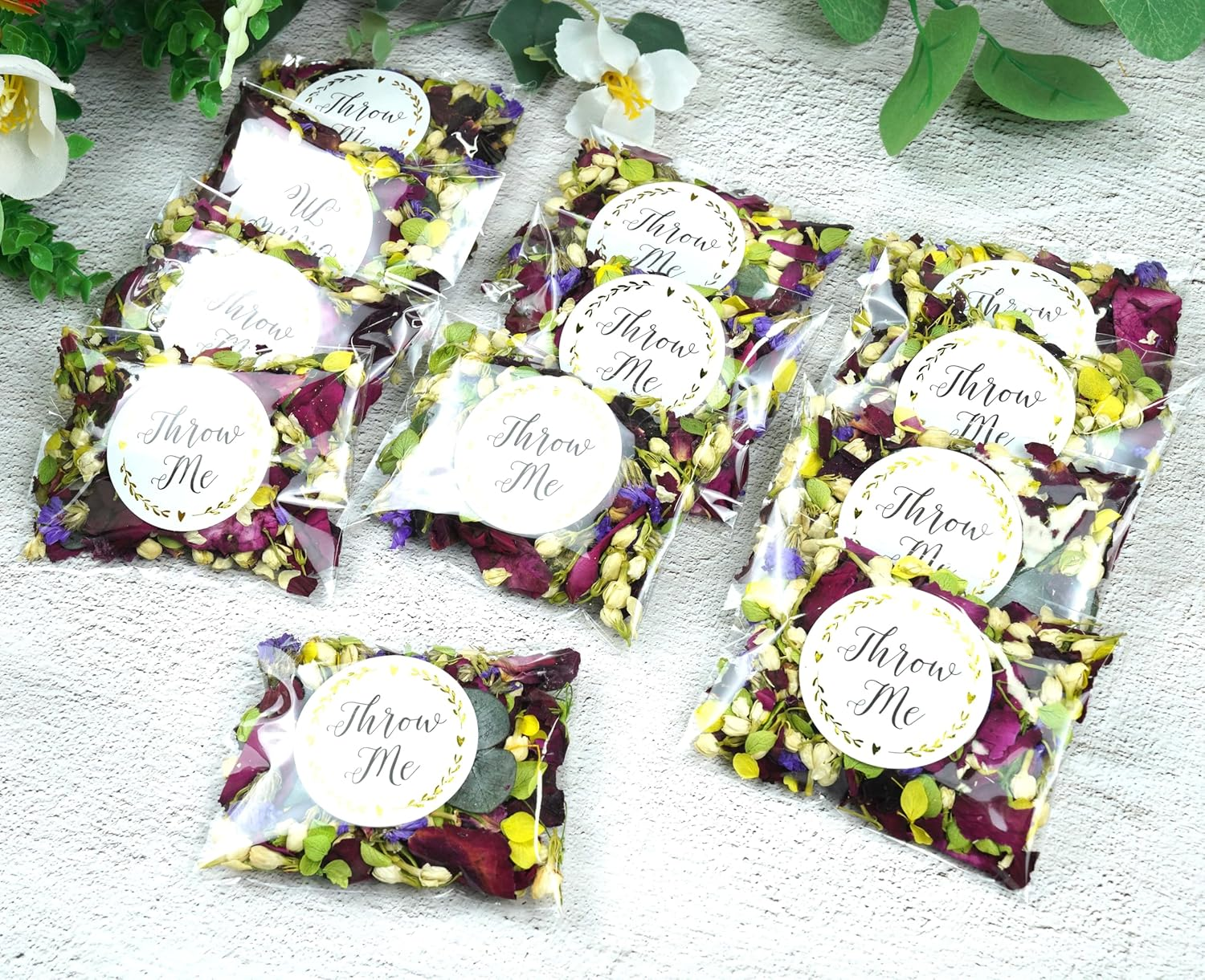 Rainbowpana 12 Pack Biodegradable Confetti, Dried Flower Petals, Biodegradable Flower Petals for Weddings, Wedding Confetti, Wedding Send off Ideas, Wedding Exit Ideas - Flower Petals image number 6