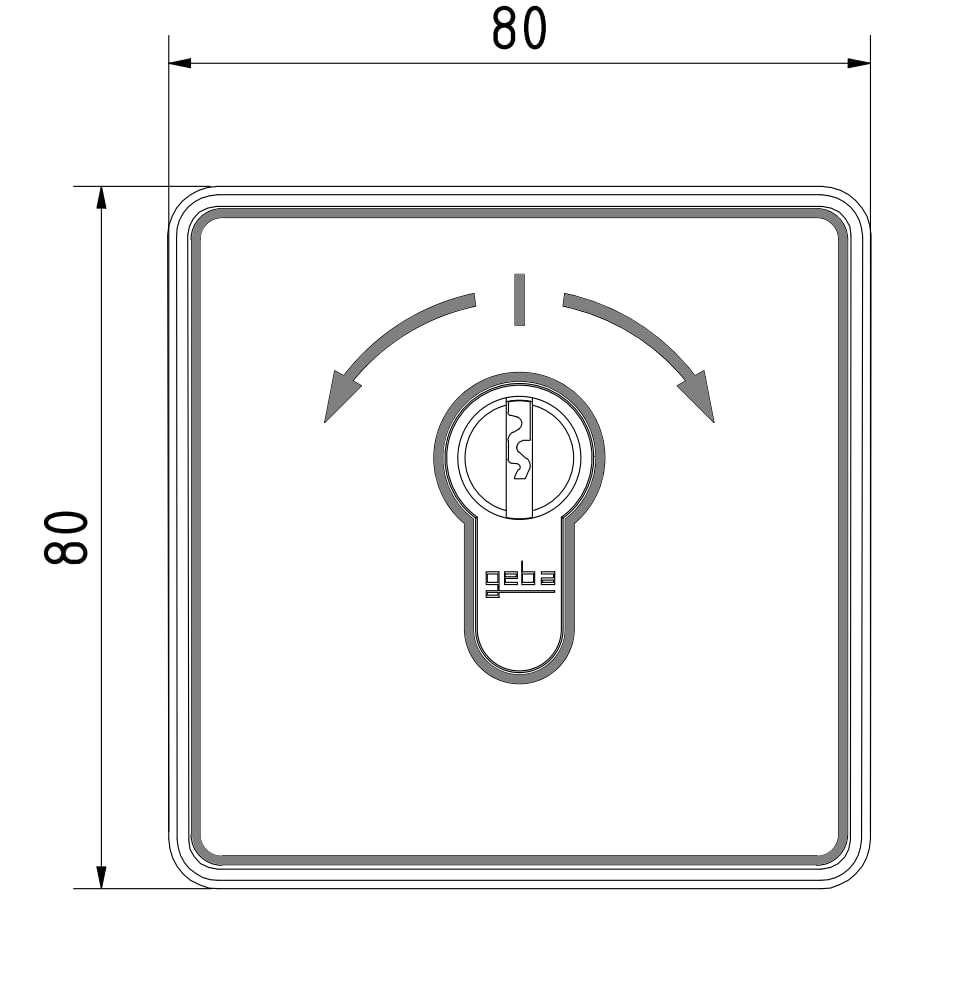 Geba AMZ 1-2T/1 Key Switch with PHZ, Zinc Grey/Anthracite image number 5
