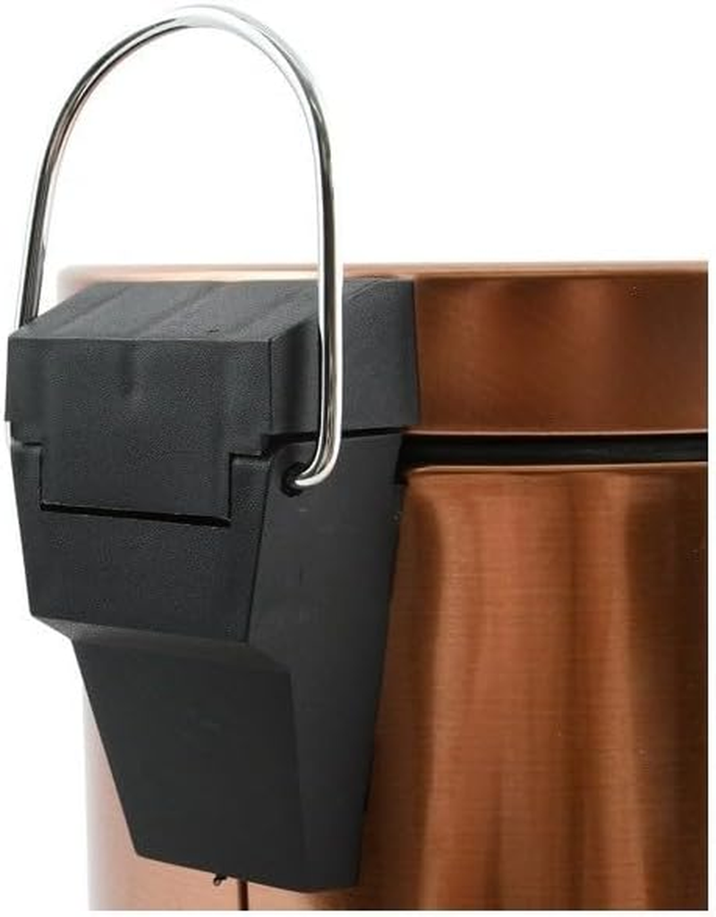 MSV Hans Cosmetic Bin Pedal Bin 3 Litres with Removable Inner Bucket Copper image number 6