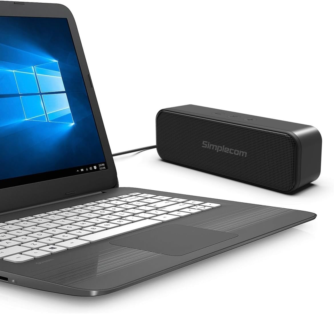 Simplecom UM228 Portable USB Stereo Soundbar Speaker Plug and Play with Volume Control for PC Laptop image number 6