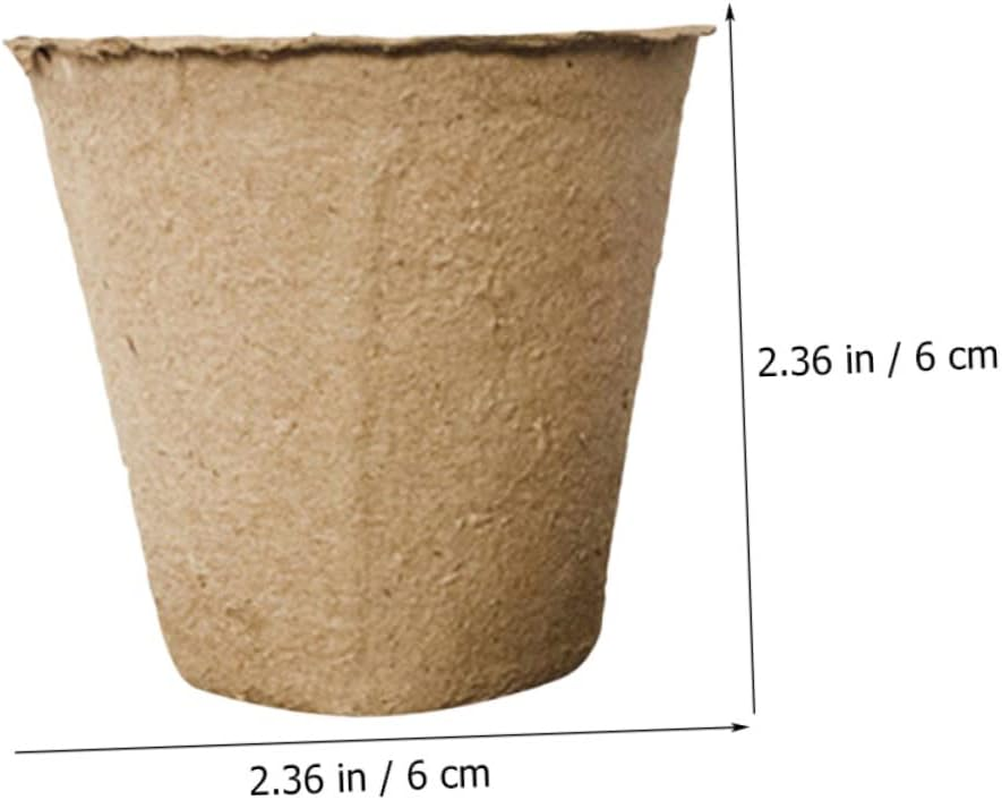 Parliky 1 Set Seedling Paper Cup Mini Pots for Plants Biodegradable Pulp Germination Cups Gardening Supply Nursery Plant Pots 8Cm 50Pcs image number 6