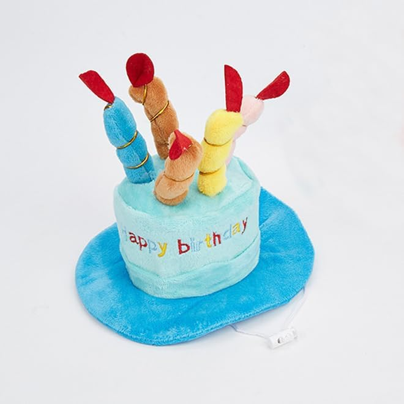 Pet Birthday Hat Plush Gift Cat Dog Cake Hat Party Hat