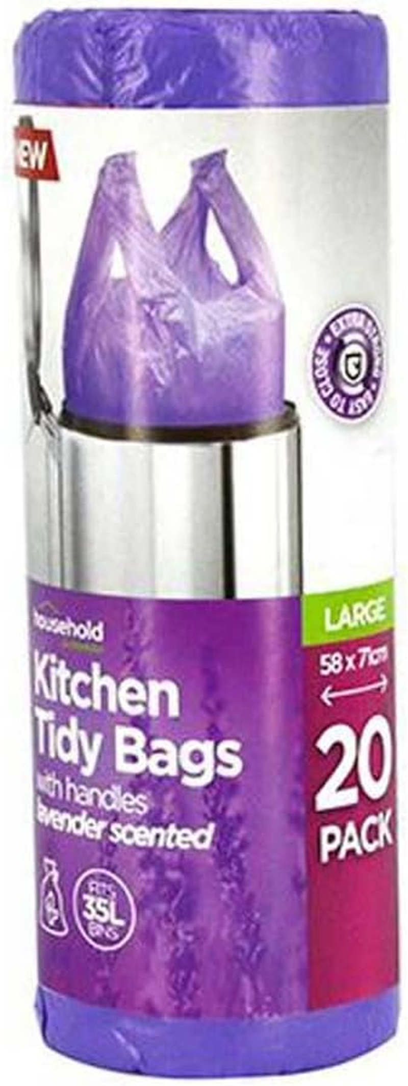 Duramax Household Scented Tidy Bags with Handles 20-Pieces, 35 Litre Capacity image number 1