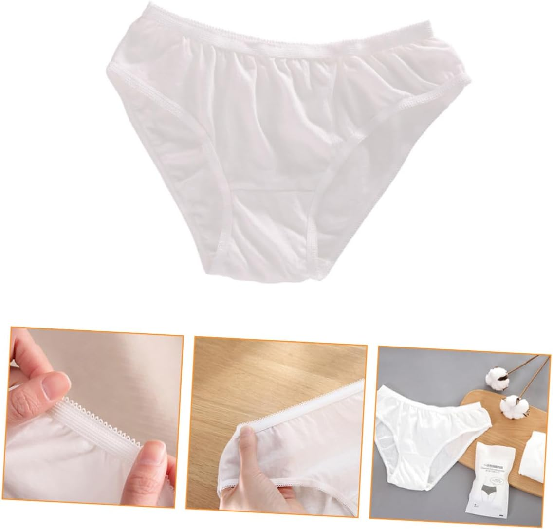 5Pcs Portable Travel Underwear for Women Cotton Disposable Underpants Breathable Underwear for Outdoor Trips and Everyday Use White image number 5