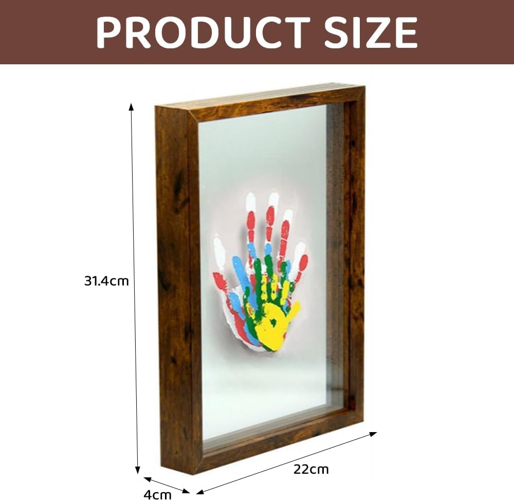 Family Handprint Kit &ndash; DIY Baby Handprint Keepsake Frame, Wooden Craft Gift with Non-Toxic Paints for Parents, Grandparents, Mother&rsquo;S Day, Father&rsquo;S Day & Anniversary image number 4