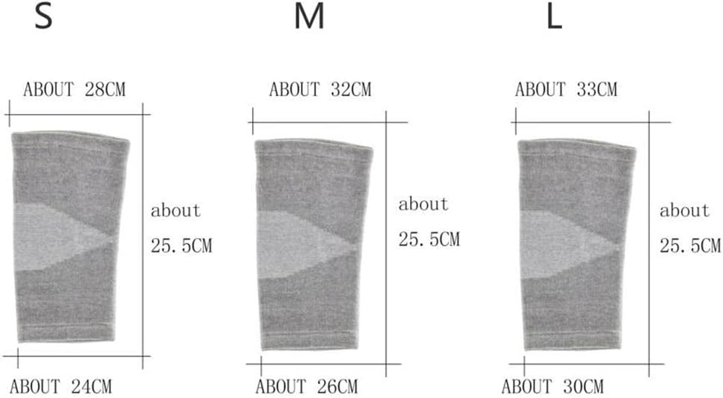 Oshhni Pack of 2Pieces, Bamboo Fiber Compression Knee Sleeves, Breathable Warm Knee Brace Sleeves, Support Stiff Muscles/Joints for Unisex Adult, L image number 1