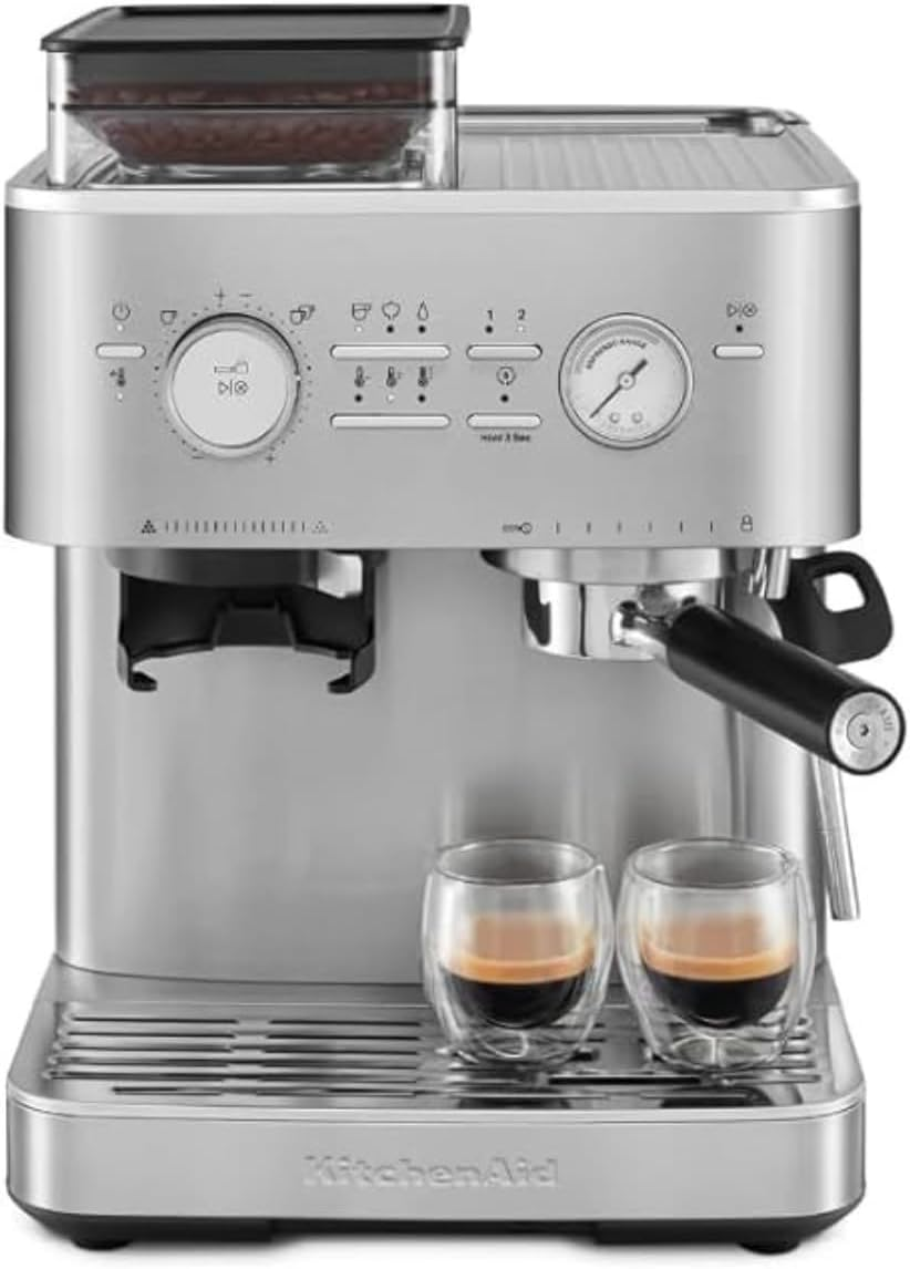 Kitchenaid Semi Automatic Espresso Machine. Stainless Steel image number 5