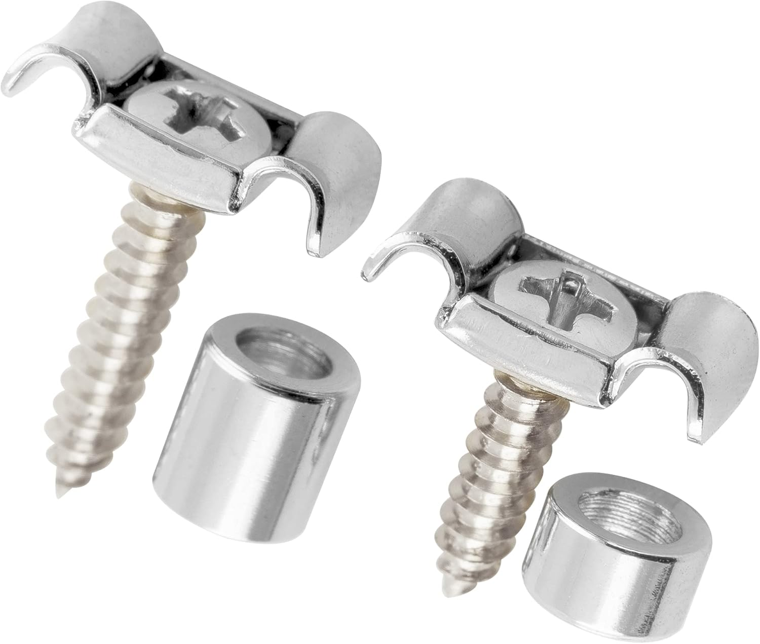 Musiclily Pro Steel Vintage Butterfly Style String Retainer String Trees String Guides for Electric Guitar, Chrome (Set of 2)