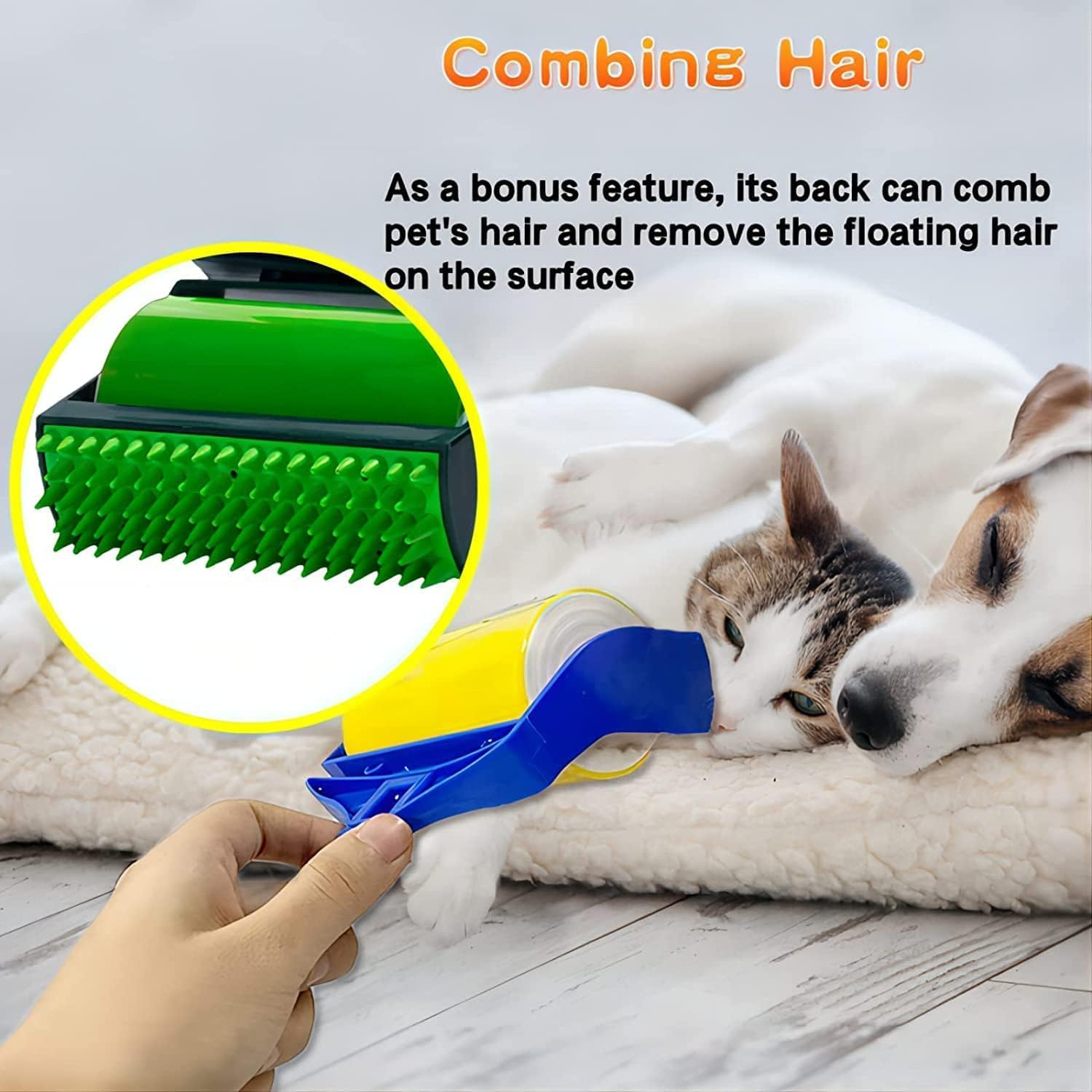 Askan 2 Set Stick It Roller, Handheld Stick It Lint Roller Pet Hair Remover, Reusable Lint Rollers Washable Lint Roller, Stick It Roller Set for Pet Hair, Clothes, Quilt (Set of Two) image number 1