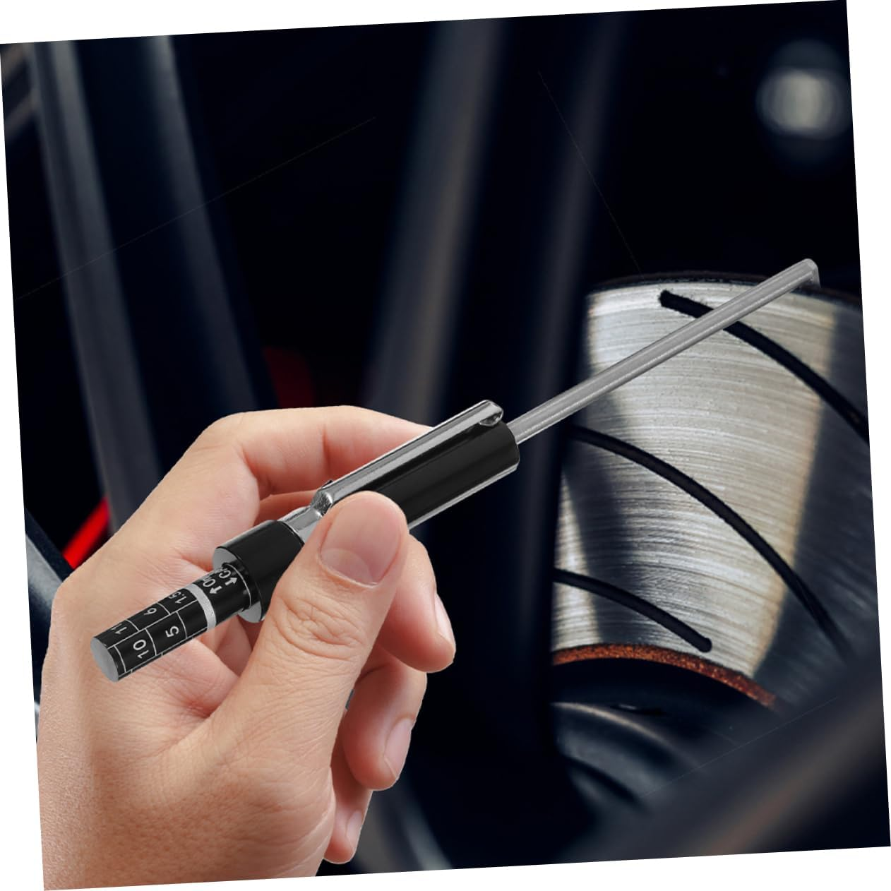 GANAZONO 2Pcs Brake Pad Inspection Tool Car Brake Pad Thickness Gauge Measure Tool Gauge for Measurement Automotive Accessory image number 5