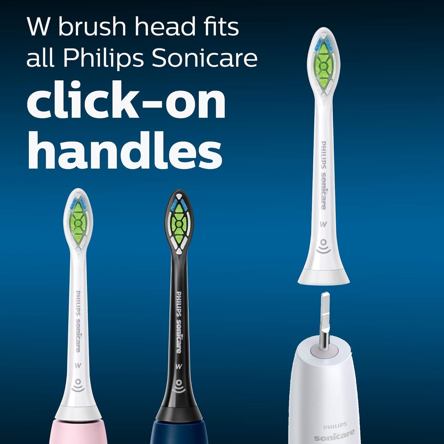Philips Sonicare W2 Optimal White Standard Brush Heads, Click-On, Brushsync Enabled, White, 6 Pack, HX6066/67 - Black image number 6