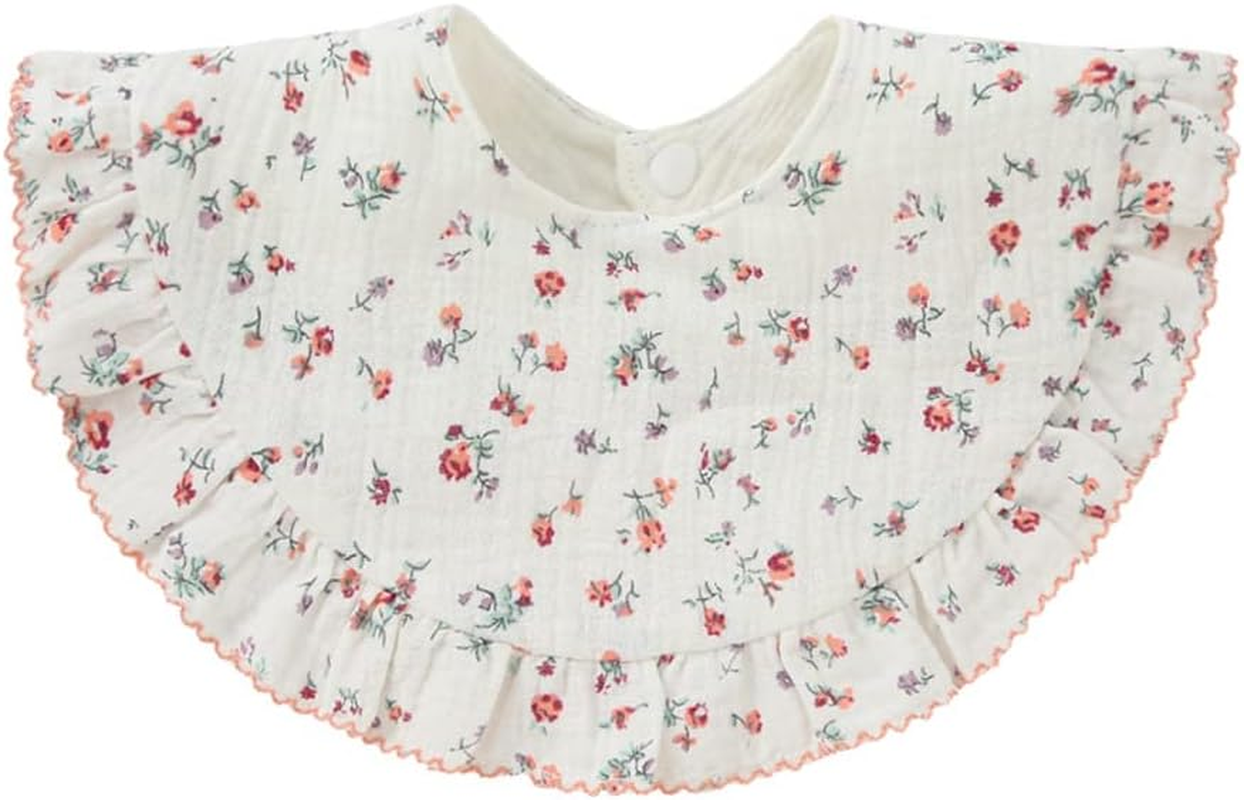 Nishine 4 Pcs Unisex Baby Muslin Bandana Drool Bibs 360 Degree Rotatable Cotton Teething Feeding Drooling Bibs for Boy Girl image number 3