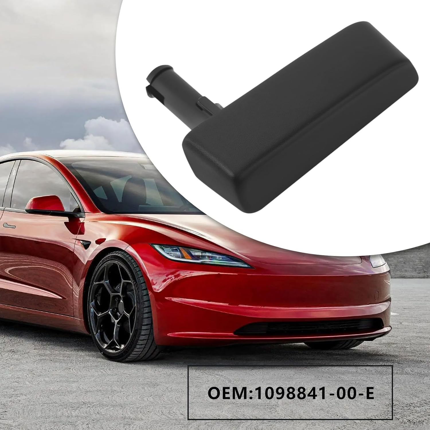 Ecsing 1Pc Seat Recliner Adjustment Position Button, Compatible with Tesla Model 3 2017-2024, Left Seat, Black