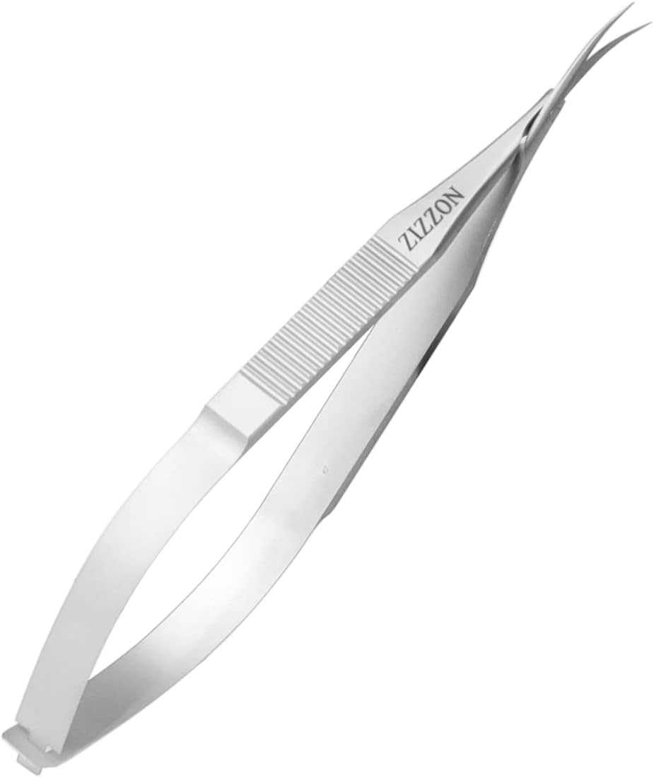 ZIZZON Cuticle Scissors Extra Fine Curved Professional Precise Pointed Tip Grooming Kit for Eyebrow, Eyelash, Trim Nail and Dry Skin image number 2