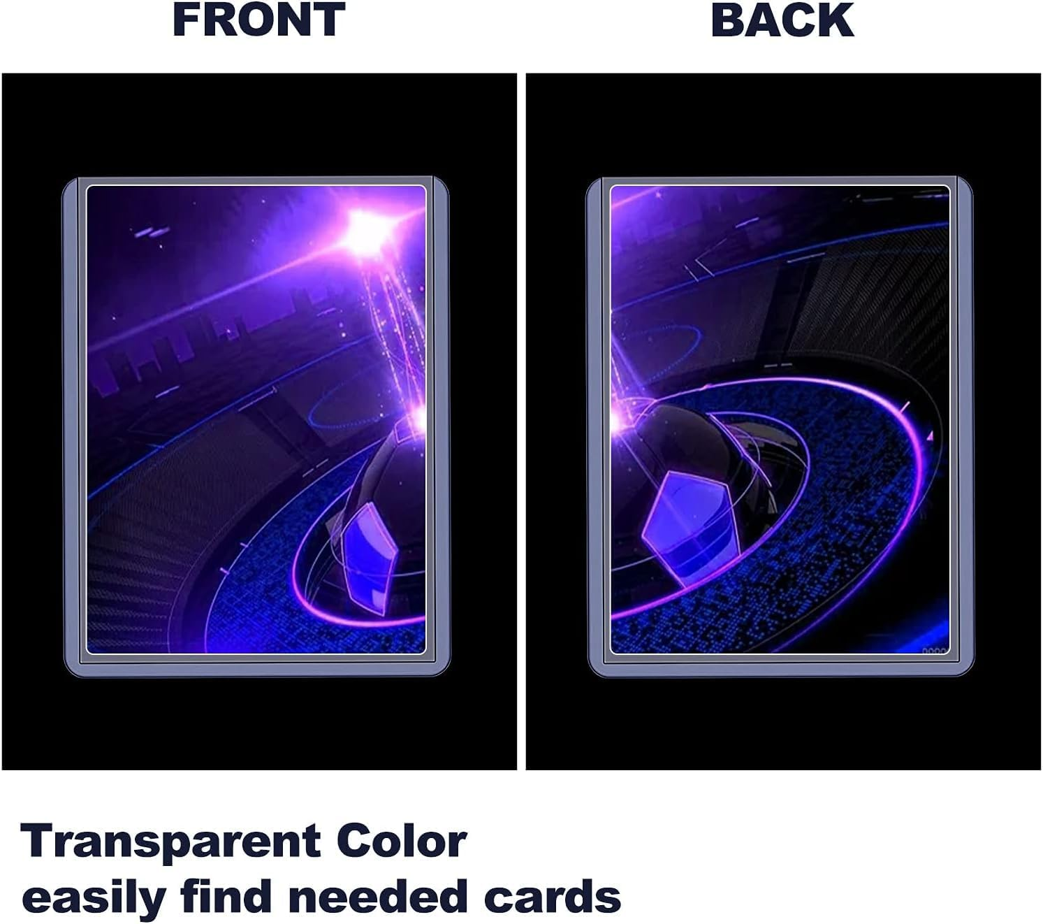 40Pcs Clear Card Sleeves, Clear Hard Plastic Thick Card Protectors Holders, Trading Card Sleeves for Top Loaders, Baseball, Trading, Sports Cards (4 X 3 In) image number 3