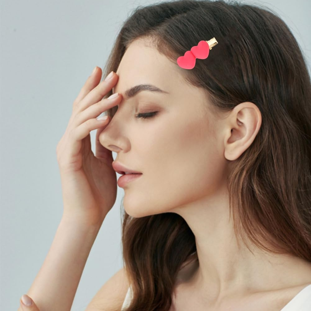 SOFPLATE Pack of 24 Kawaii Hair Clips, Aesthetic Hair Clips, Pink Bow, Alloy, Colourful, Star, Flowers, Elegant Decorative Iron Alligator Headpiece, Bobby Pins, Accessories for Long Short Party image number 5