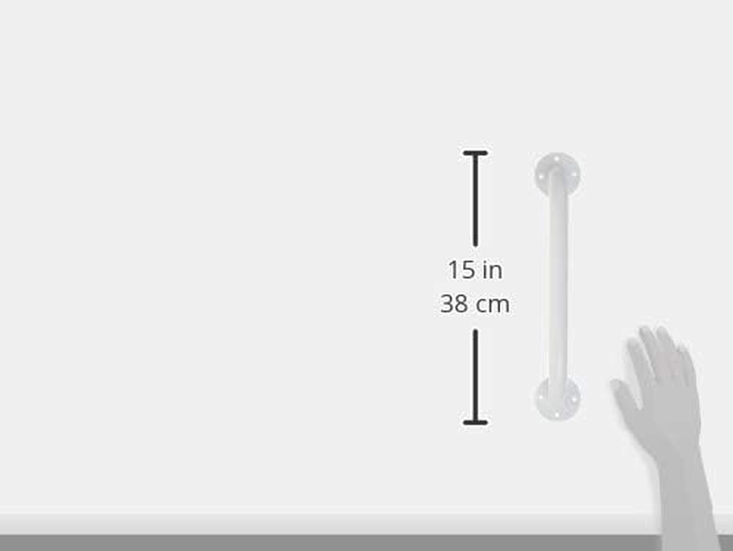 Drive Medical White Powder Coated Grab Bar, White, 12" image number 2