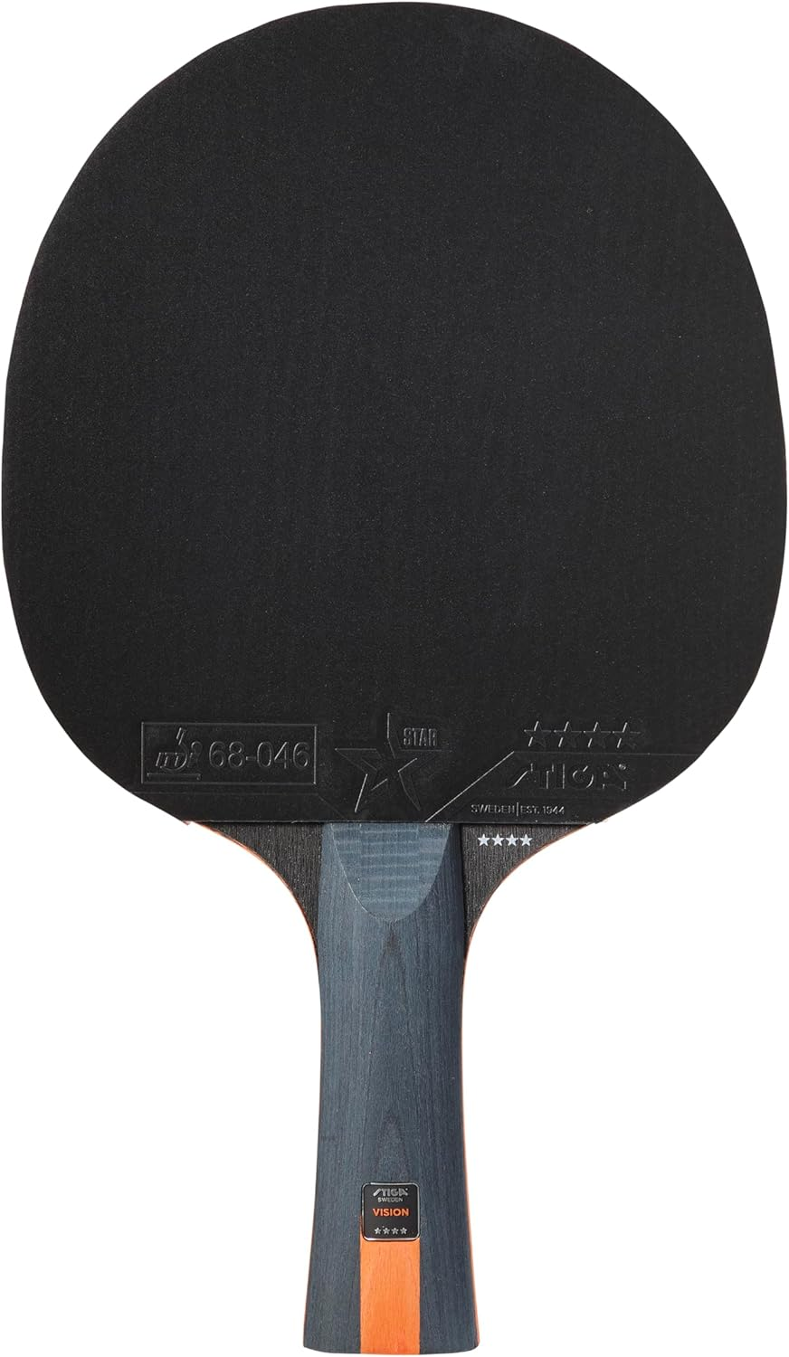 STIGA Vision 4-Star Table Tennis Bat, Black/Red image number 2