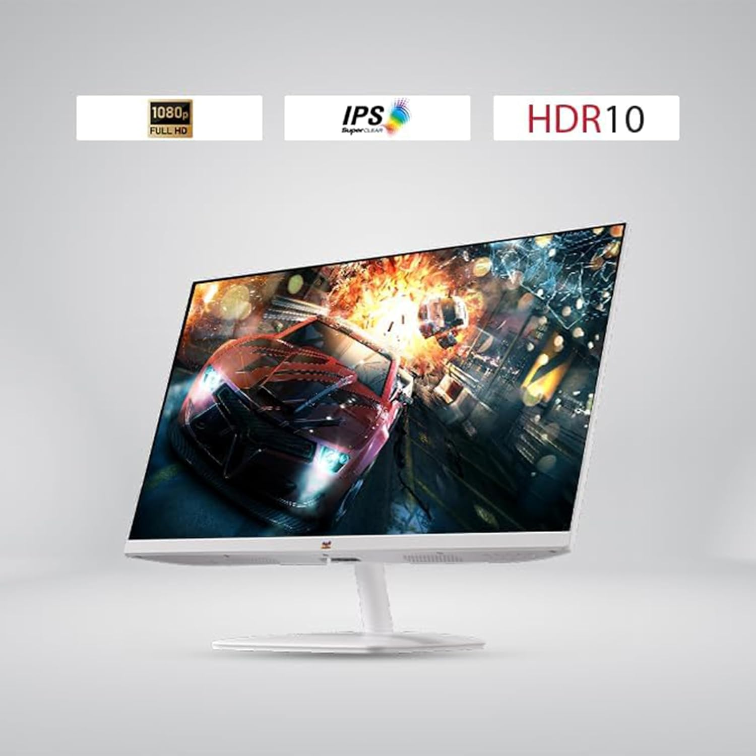 Viewsonic VA2432-H-W 24 Inch Full HD IPS Monitor with 3-Side Frameless Design, 1Ms MPRT, 100Hz AMD Freesync, VGA, HDMI, Flicker-Free, Eye Care, White image number 1