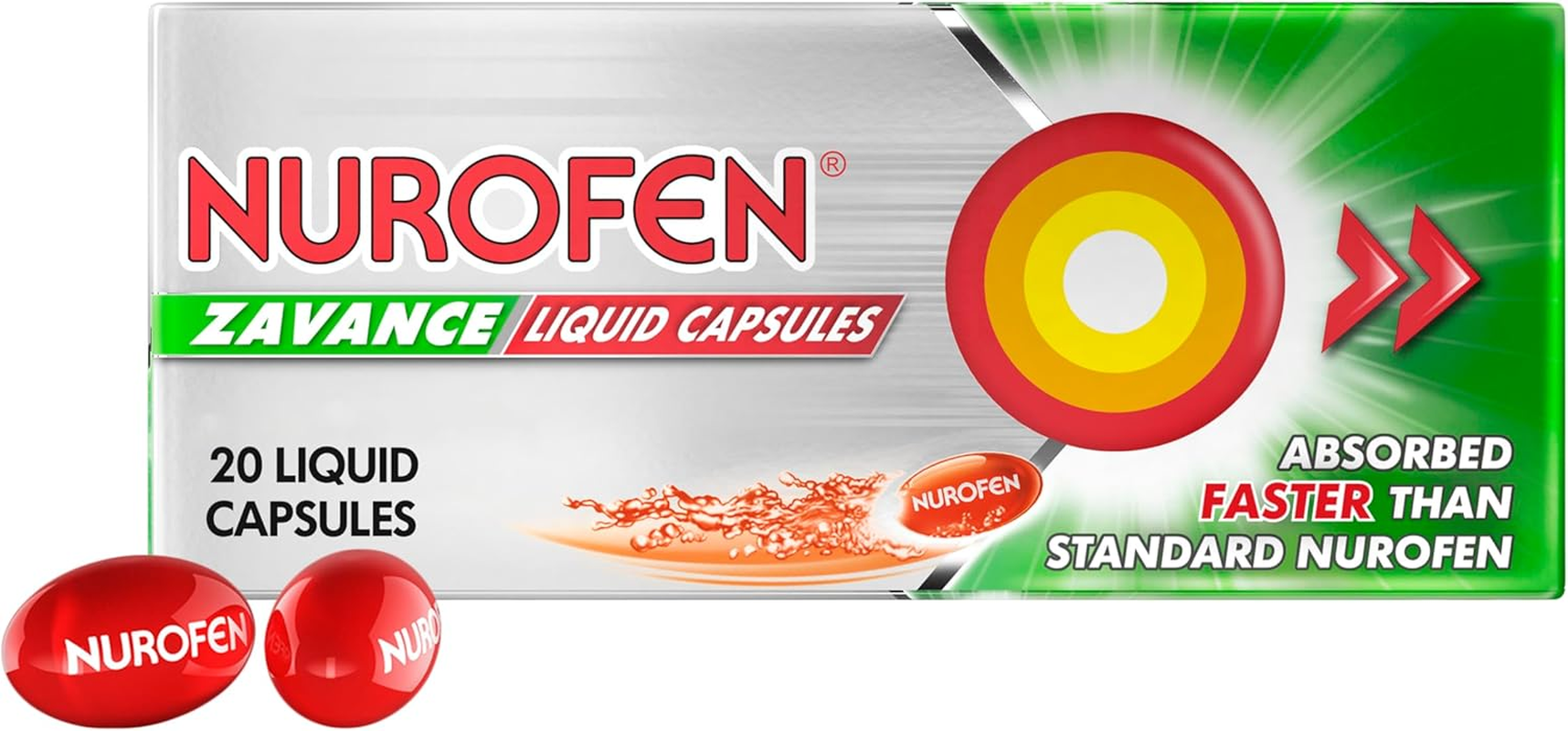 Nurofen Zavance Liquid Capsules Pain Relief 200Mg, Count of 20 image number 1