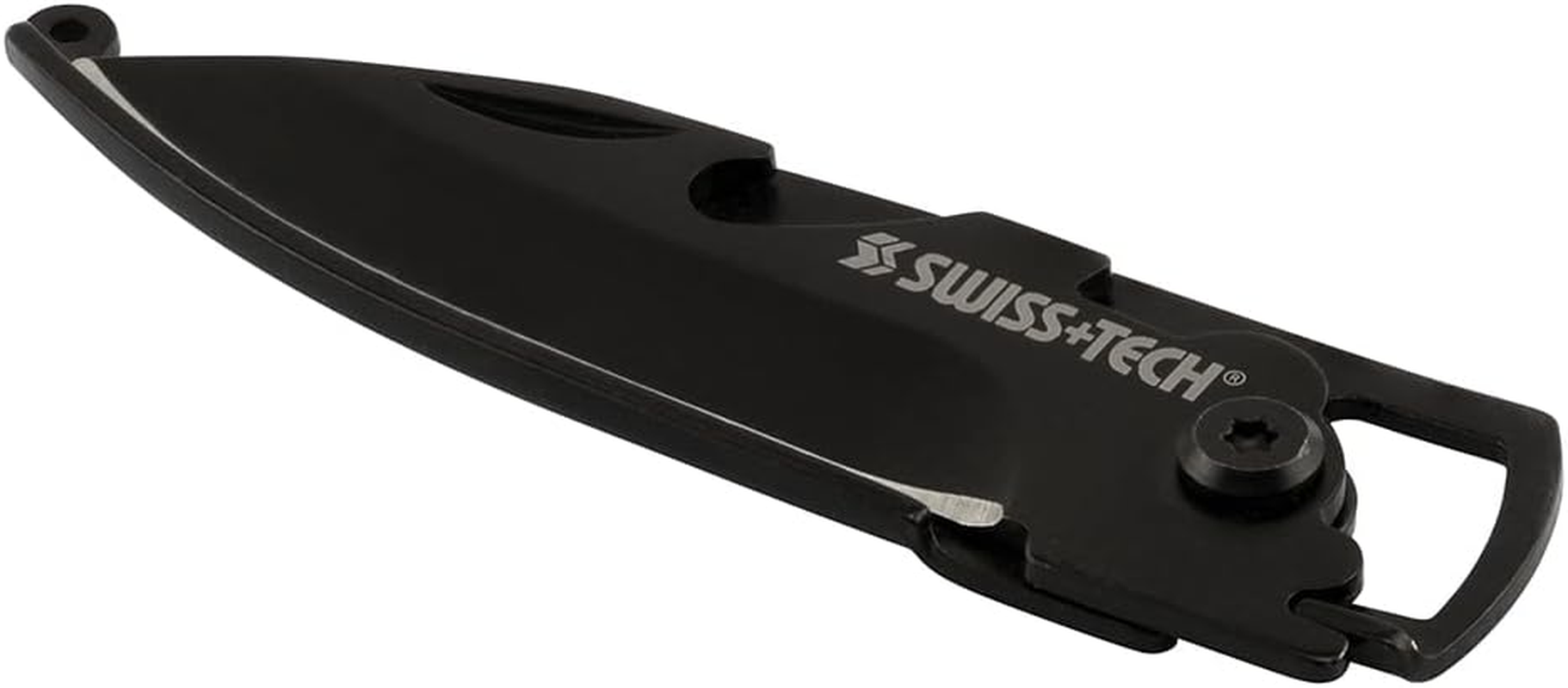 SWISS+TECH ST45019 4-In-1 Stainless Steel Black Mini Folding Knife (Single Pack) image number 2