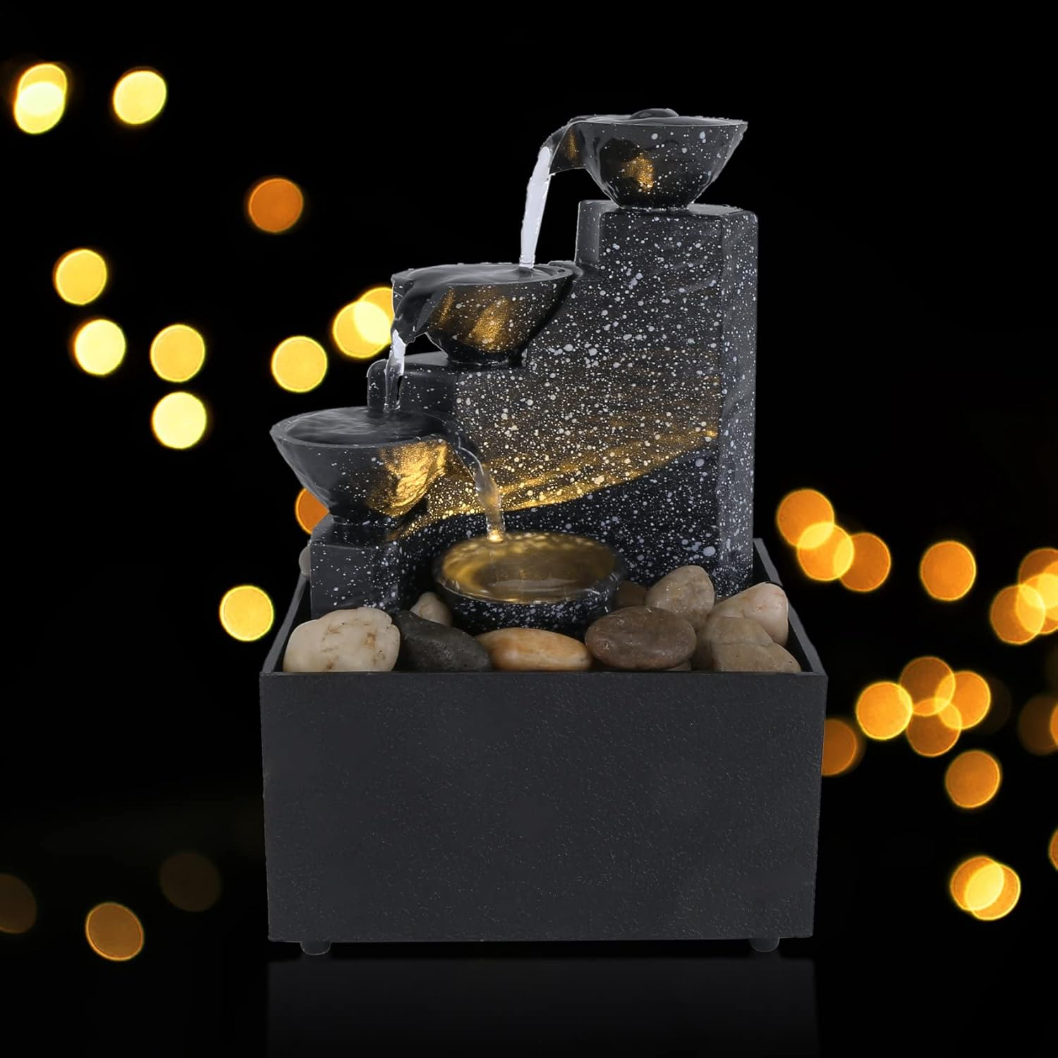 Home Office Desktop Small Fountain Lucky Flowing Water Ornaments Landscape Decoration Gifts image number 6