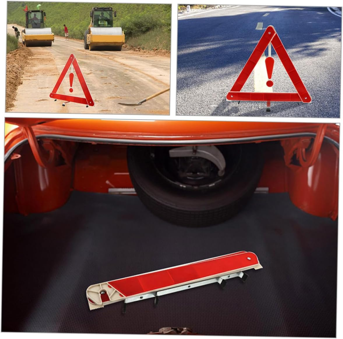 3Pcs Foldable Reflective Emergency Warning Triangles Safety Roadside Triangle Reflectors for Vehicles High Visibility Highway Road Warning Signs image number 5