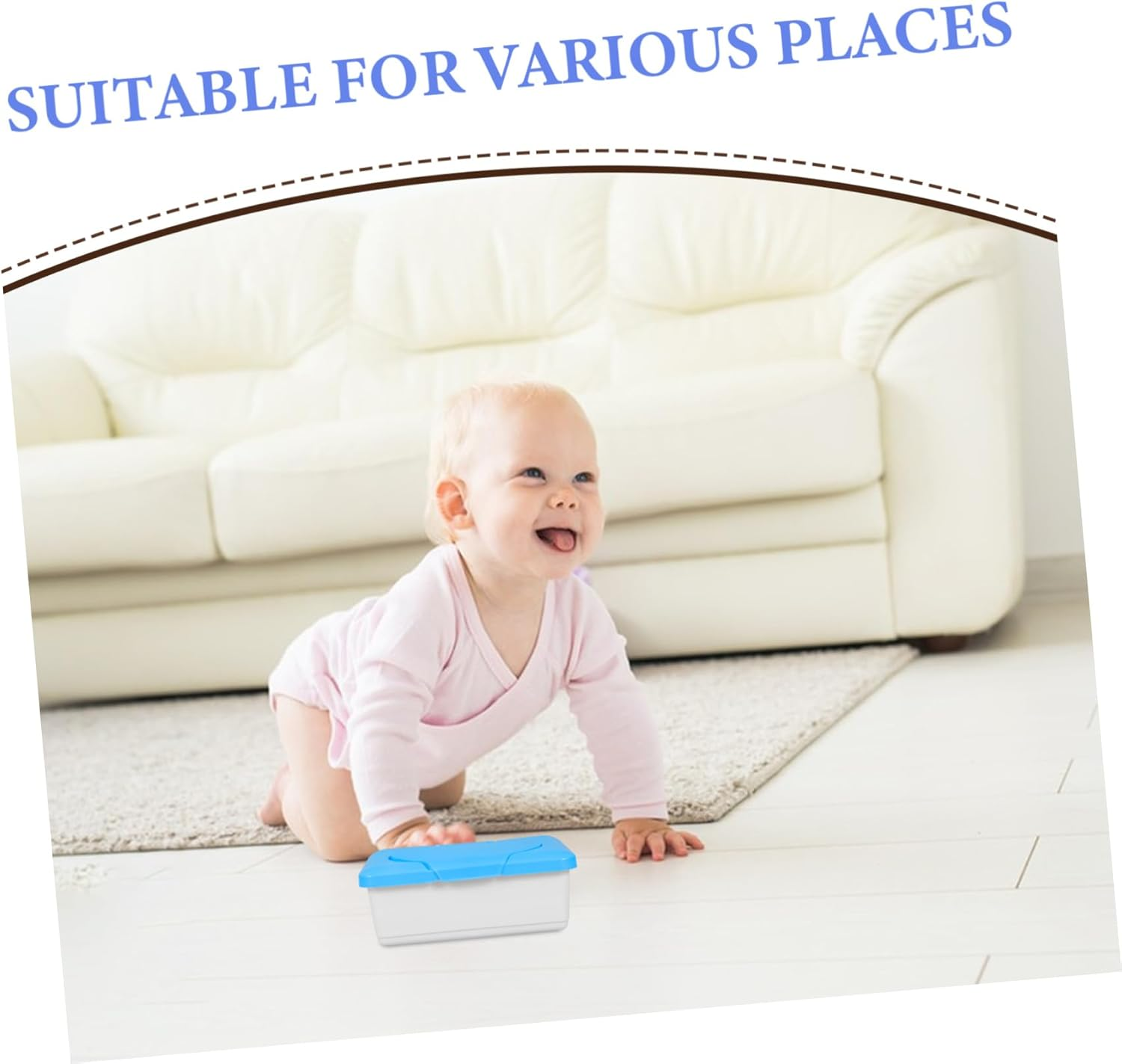 2Pcs Refillable Wipes Dispenser Box Plastic Holder for Travel and Bathroom Use image number 6