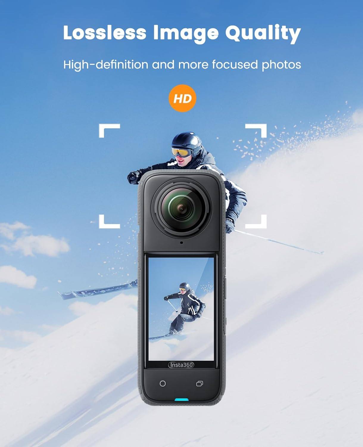 Yeavoic Screen Protector for Insta 360 X4 Screen Protector, Hardened, Pack of 2 Camera Accessories for Insta360 X4 Film, 9H Hardness, Glass, Scratch-Resistant