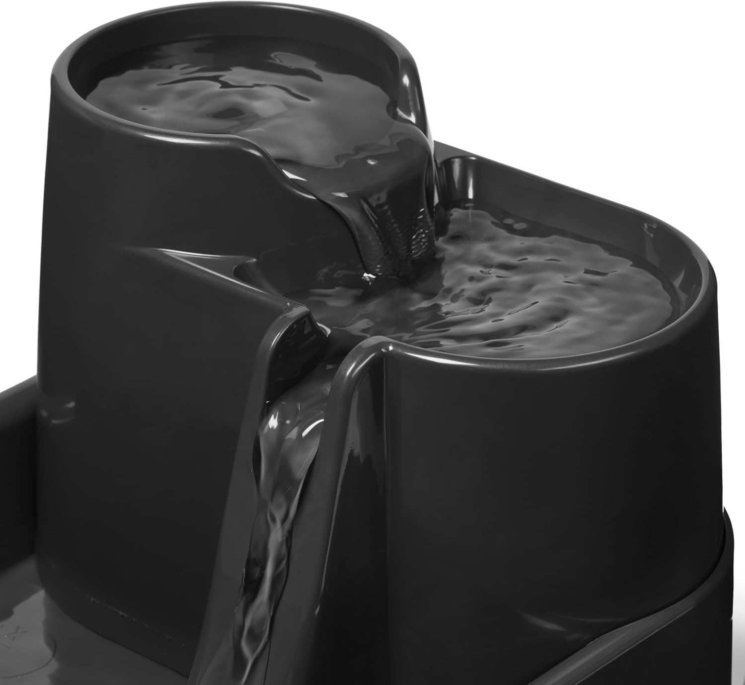 Cat Mate Water Fountain UK Automatic Water Fountain for Small Dogs, Multi-Stage, 2 Litre, with Replaceable Filter in 3 Levels, Quiet (Shadow) image number 3