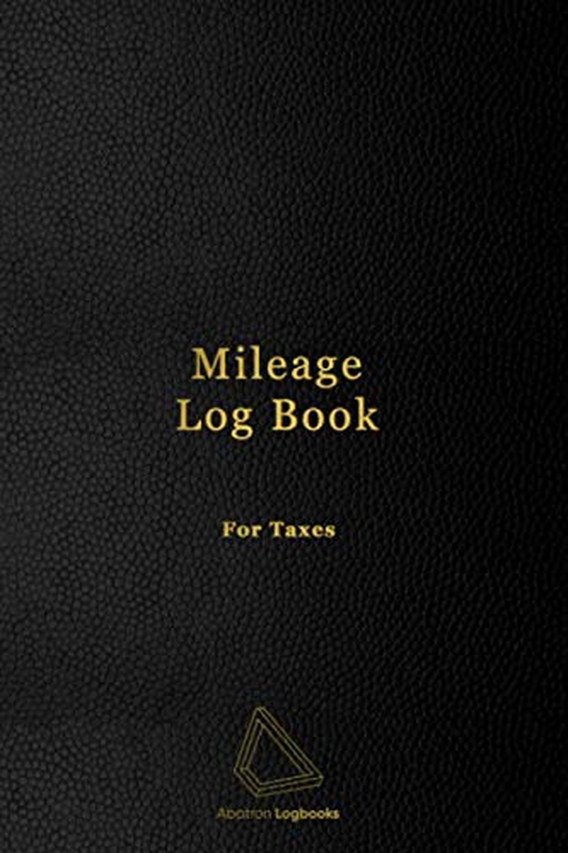 Mileage Log Book for Taxes: Small Vehicle Mile Tracking Logbook for Tax Deductable Driving Expense Record| Black Leather Pattern Cover Design image number 1