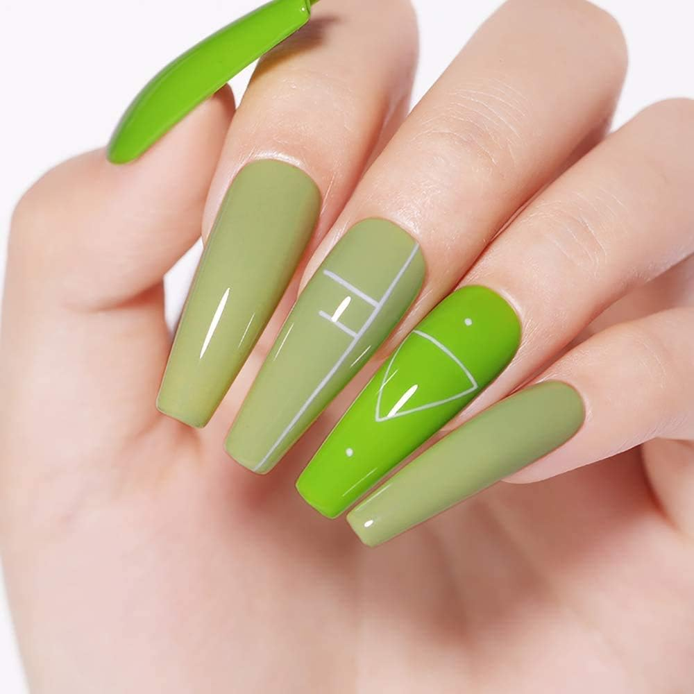 Vishine 6Pcs Soak off LED UV Gel Nail Polish Varnish Nail Art Starter Kit Beauty Manicure Turquoise Green Collection Set 8Ml image number 3