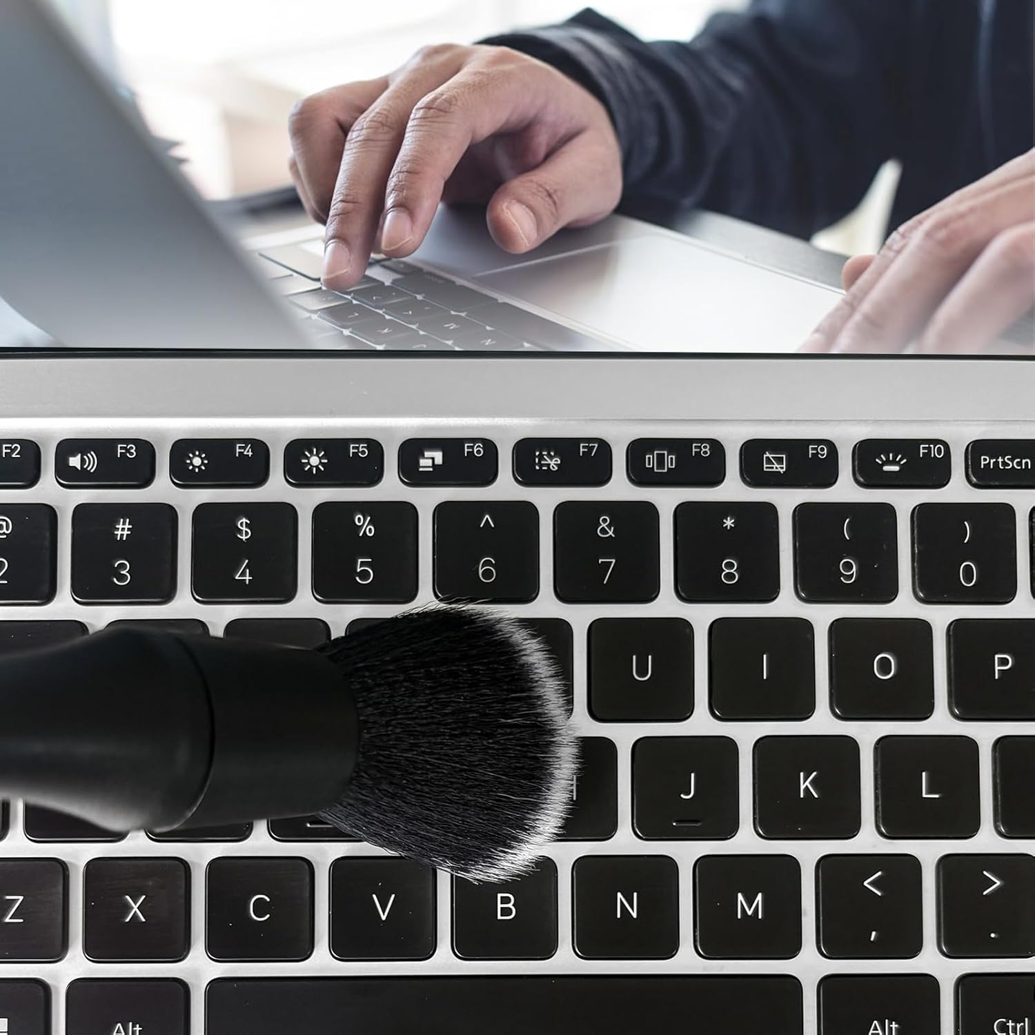 Pack of 2 Detailing Brushes, 22 Cm, Cleaning Brush, Car Detailing Brush, Car Brush, Interior Dust Brush, Wet and Dry Use, for Automotive Interiors, Furniture, Keyboards image number 1