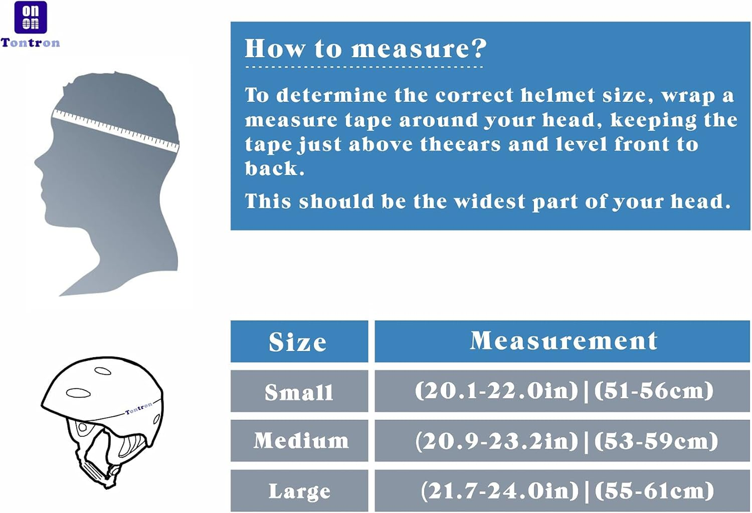 Tontron Adult Whitewater Kayaking Canoeing Watersports Helmet with Magnetic Buckle image number 2