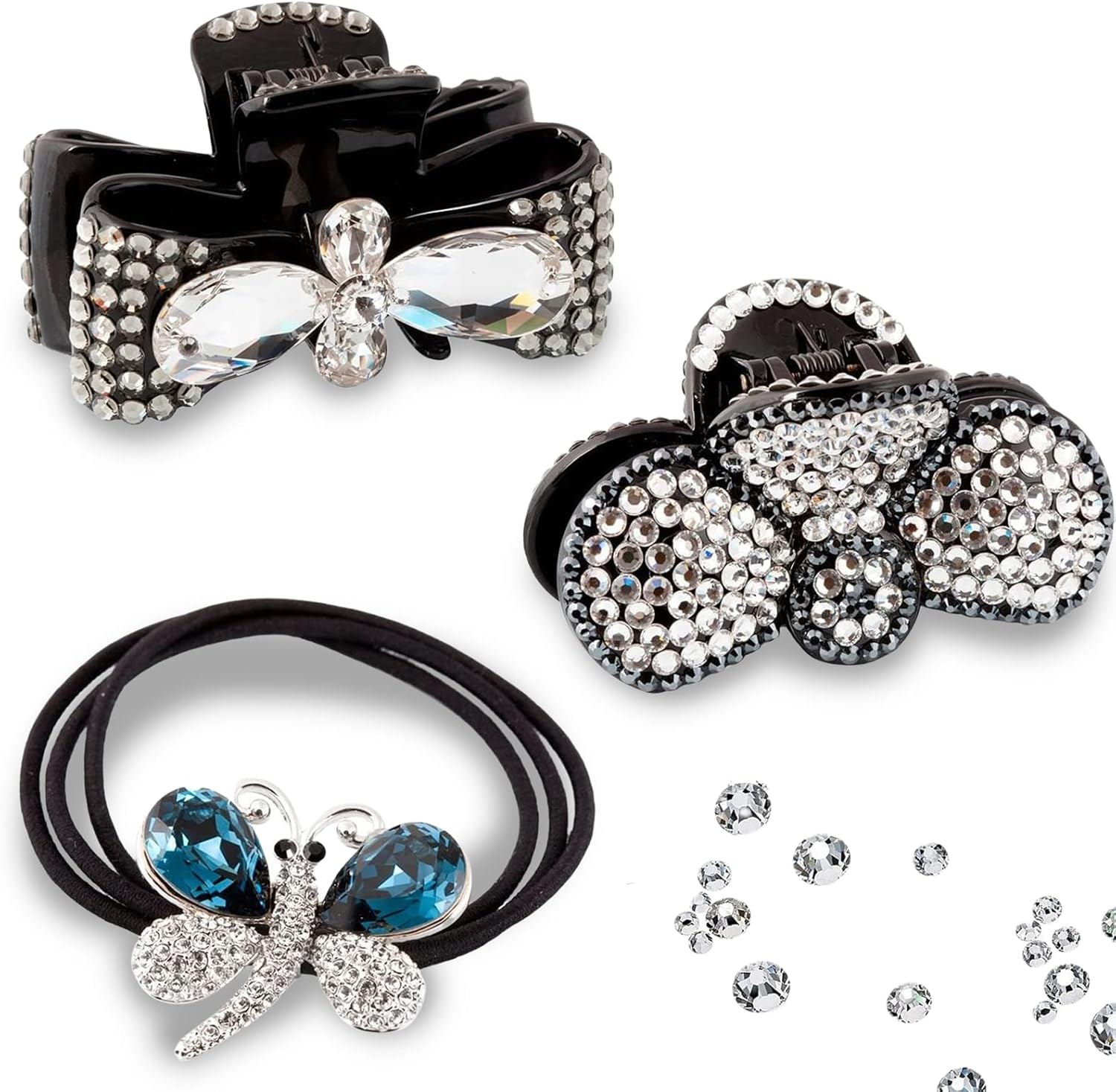 Hrenvaxil Rhinestones, Nail Gems - 2000 Pieces Flat Back round Crystal Bedazzling Kit with 6 Sizes (1.5-6 Mm), Tweezers and Picking Pen for Crafts, Nail, Face Art, Clothes, Shoes, Bags DIY (White) image number 5