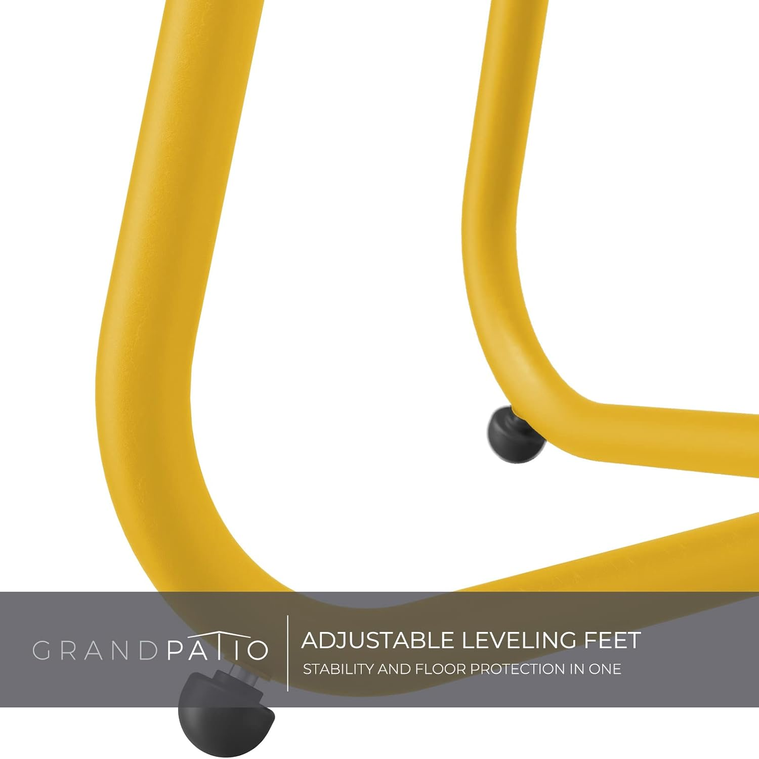 Grand Patio Steel Patio Side Table, Weather Resistant Outdoor round End Table, Yellow image number 5