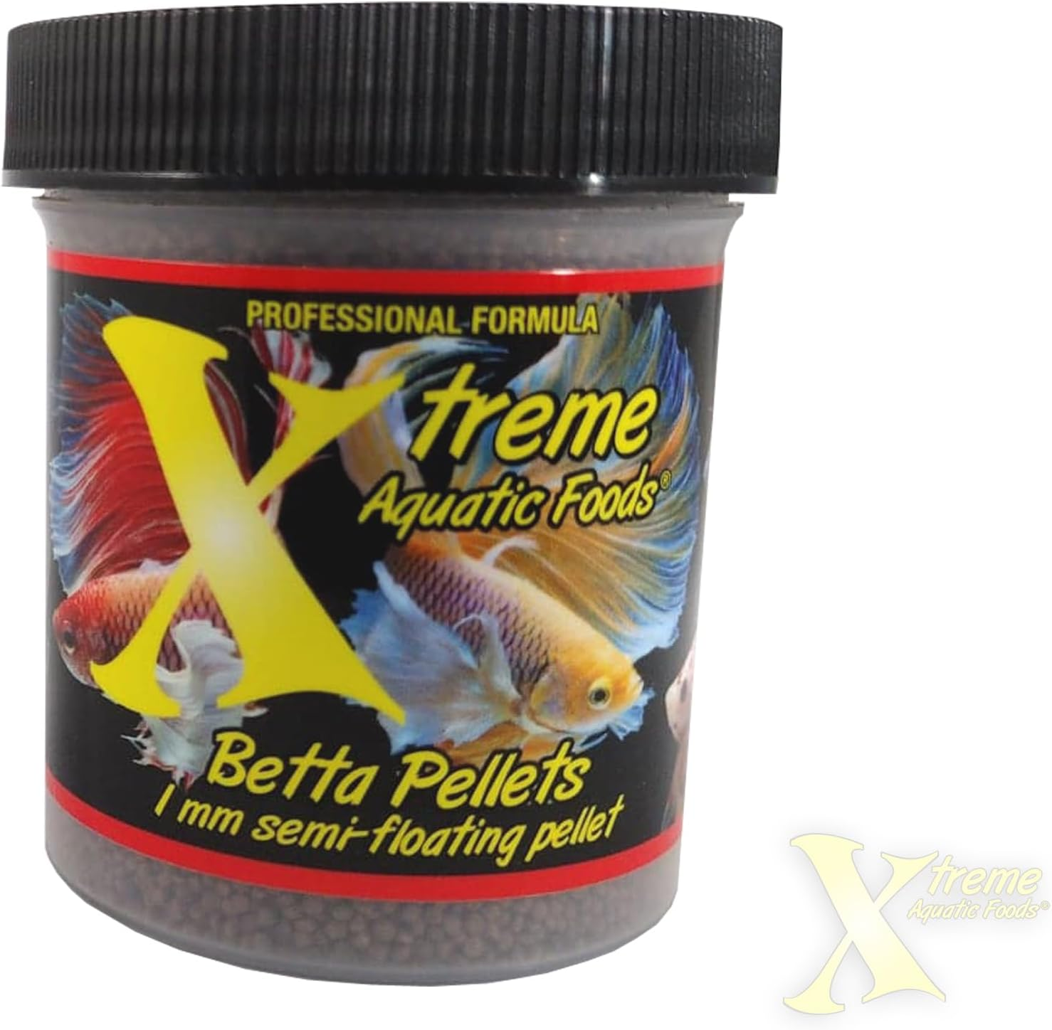 Xtreme Aquatic Foods Betta 1Mm Semi-Floating Pellets Fish Food for All Bettas and Siamese Fighting Fish 71 Grams (2.5Oz) image number 1