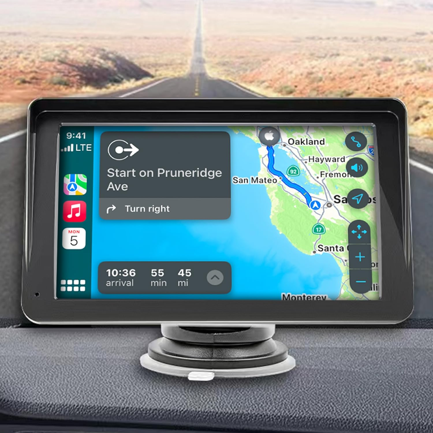 Kleva Range New 7" HD Touch Screen Portable Kleva Smartplay Automatic Multimedia Player - Apple Carplay Android Auto Wireless Audio Voice Control Car Stereo Mirror Link/Siri/Bluetooth/Navigation image number 2