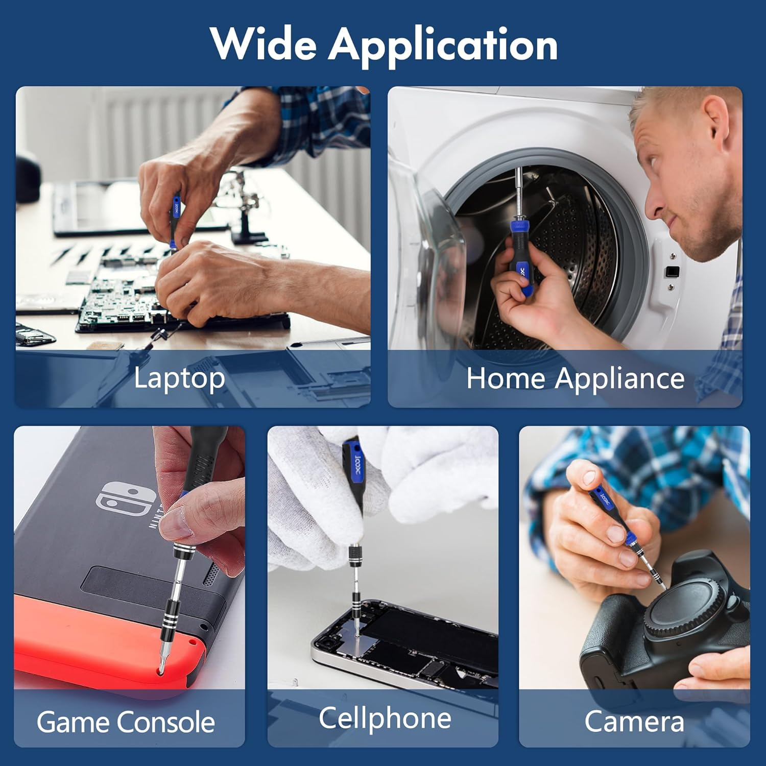 XOOL 200 in 1 Precision Screwdriver Kit, Electronics Repair Tool Magnetic Driver Kit with 164 Bits, Flexible Shaft, Extension Rod for Computer, Iphone, Laptop, PC, PS4, Xbox, Nintendo image number 2