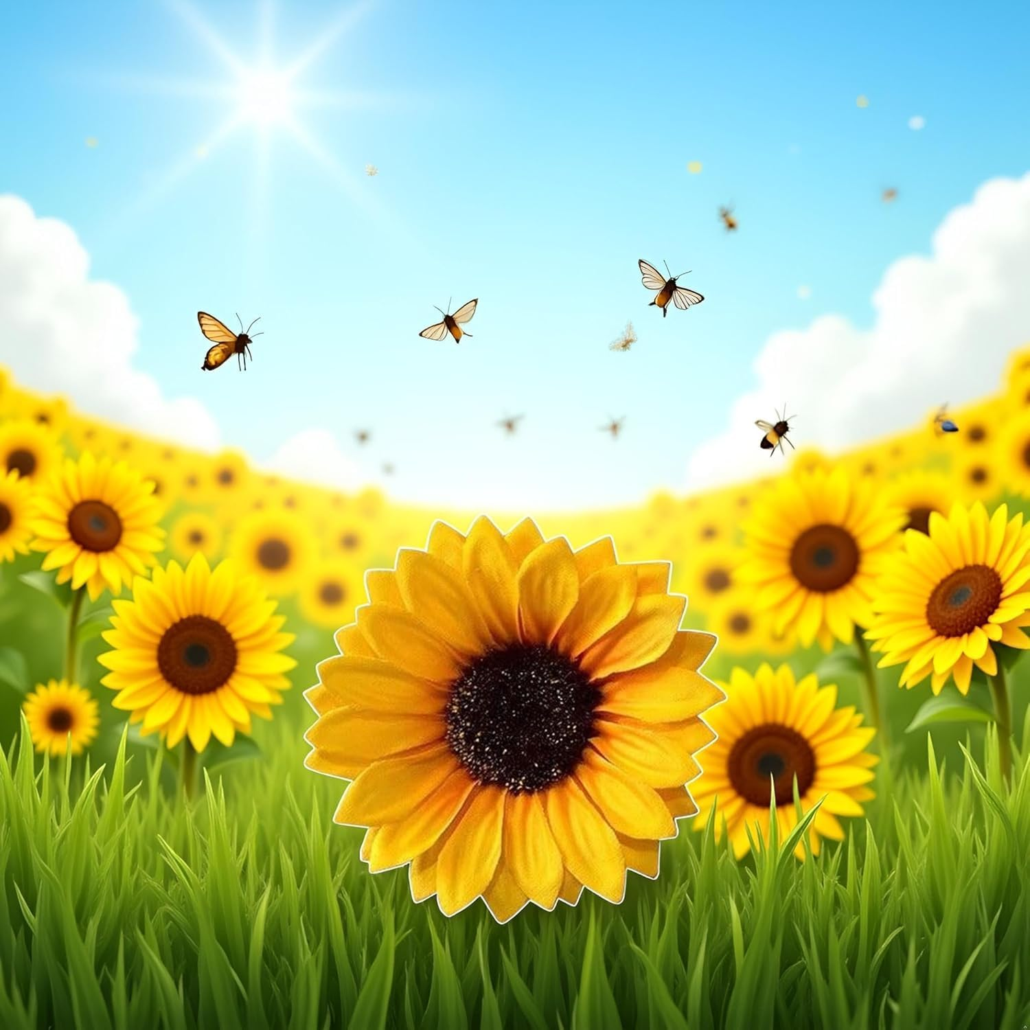 2 Yellow Sunflower Hair Clips Flower Hair Clips Beach Holiday Accessories Sunflower Hair Pins Clips and Hair Clips image number 5