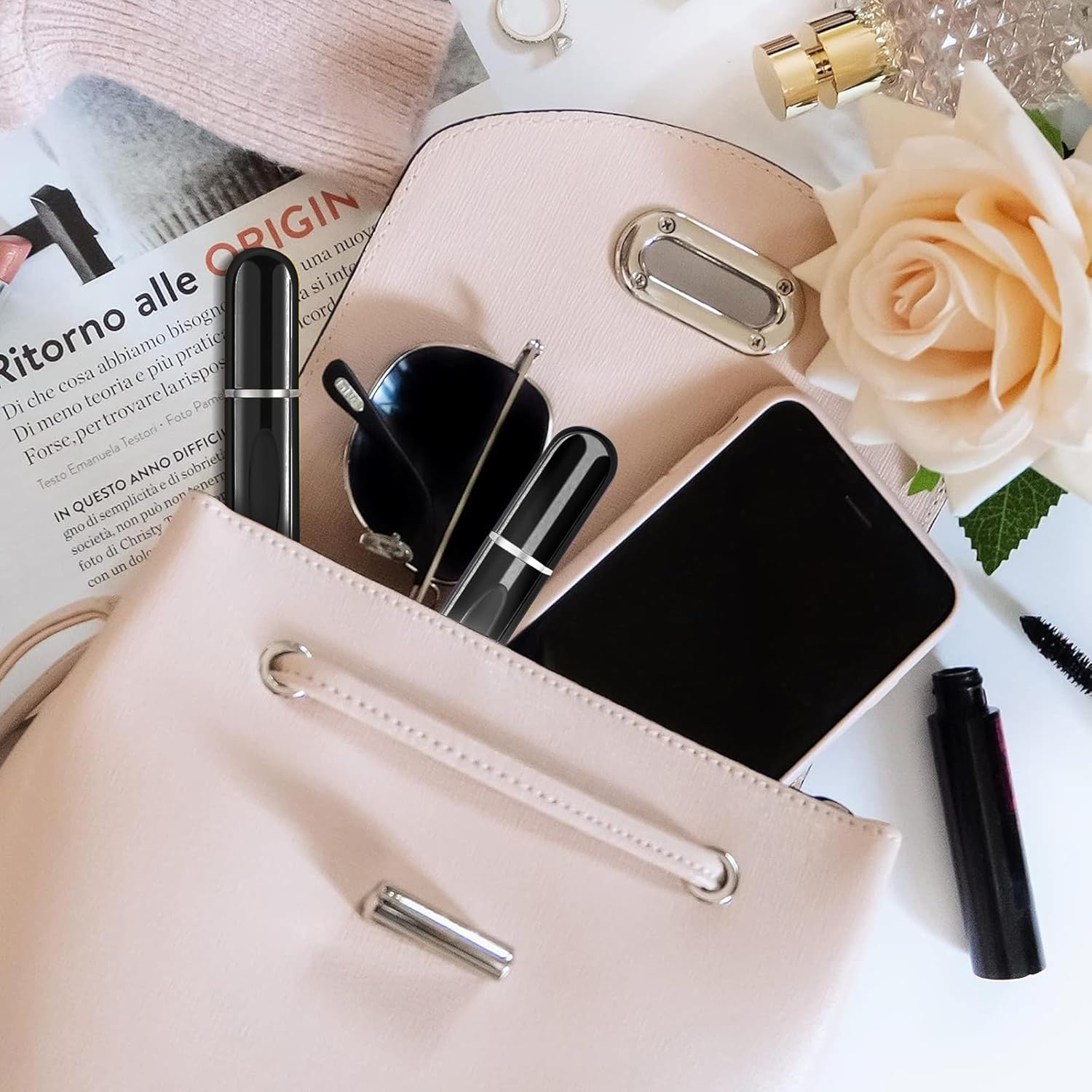 Perfume Travel Refillable Mini Spray Bottles - Portable Mini Refillable Perfume Atomizer Bottle Spray, Scent Pump Case for Travel image number 2