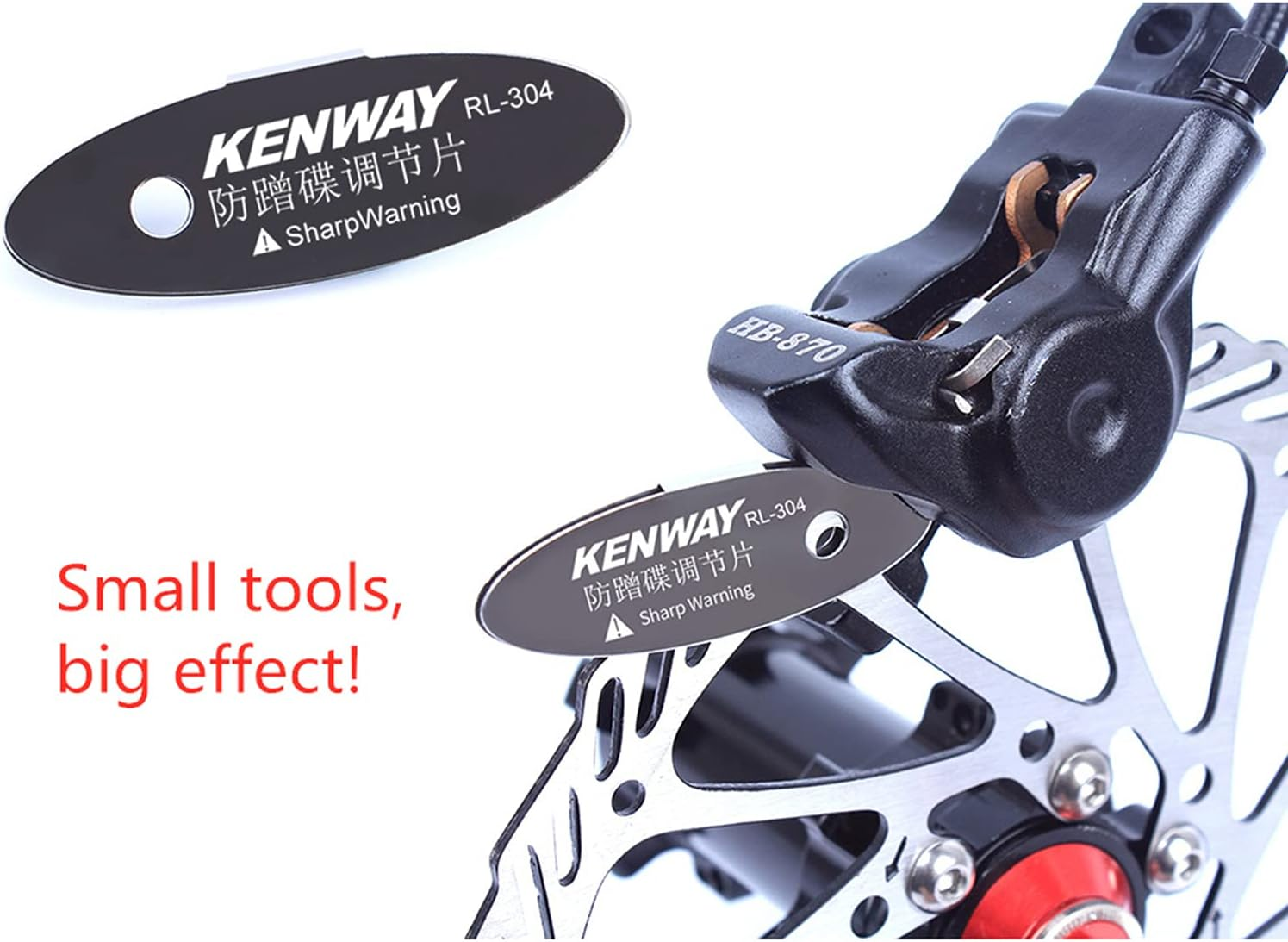 MTB Disc Brake Pads Adjusting Tool Kit - Bicycle Pads Mounting Tools Rotor Brake Bike Repair Spacer Assistant Alignment, Set of 5 image number 3