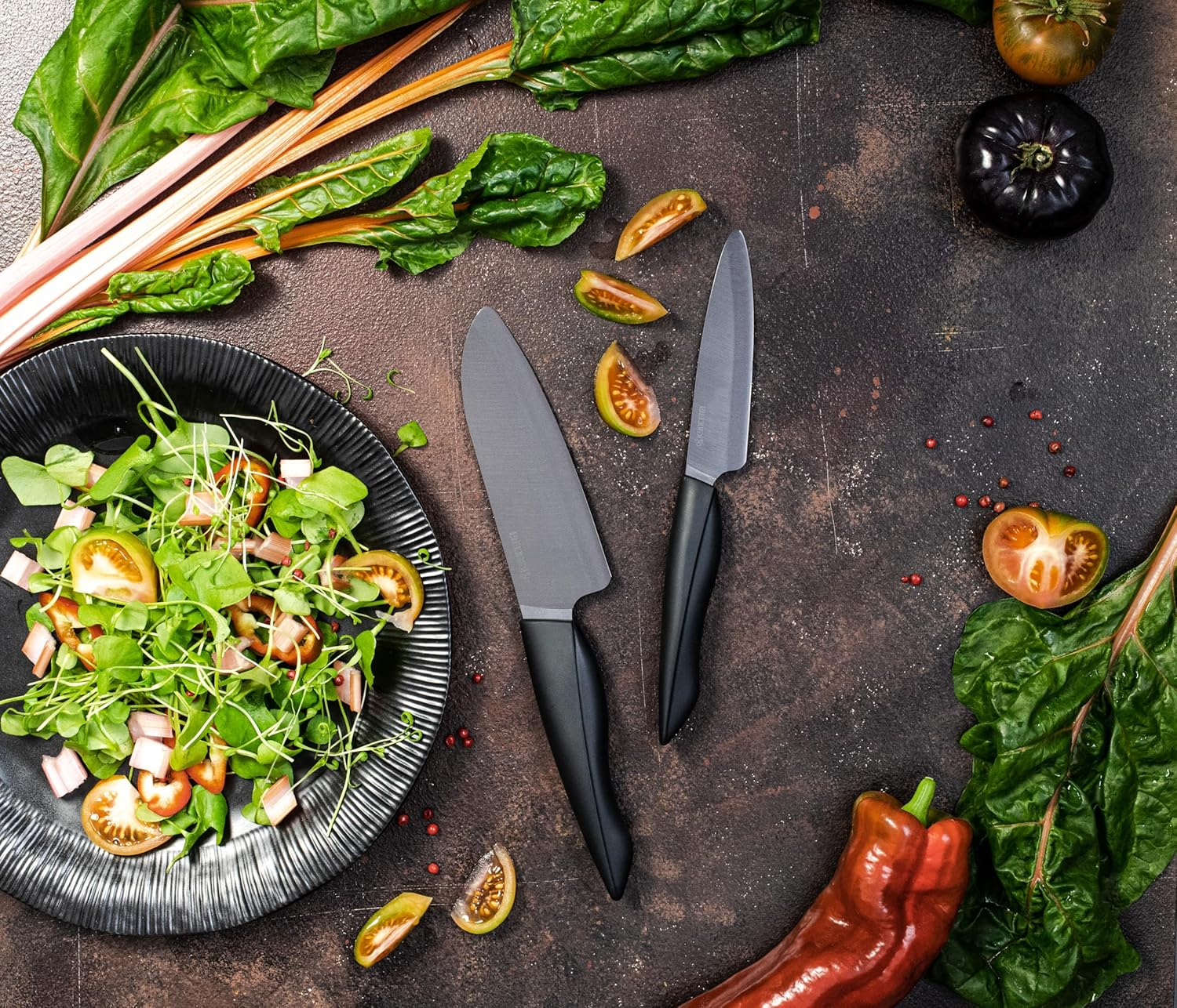 Kyocera ZK-140BK-BK SHIN Ceramic Mini Santoku Knife, Plastic, Black, 28 X 2.3 X 4.7 Cm image number 4