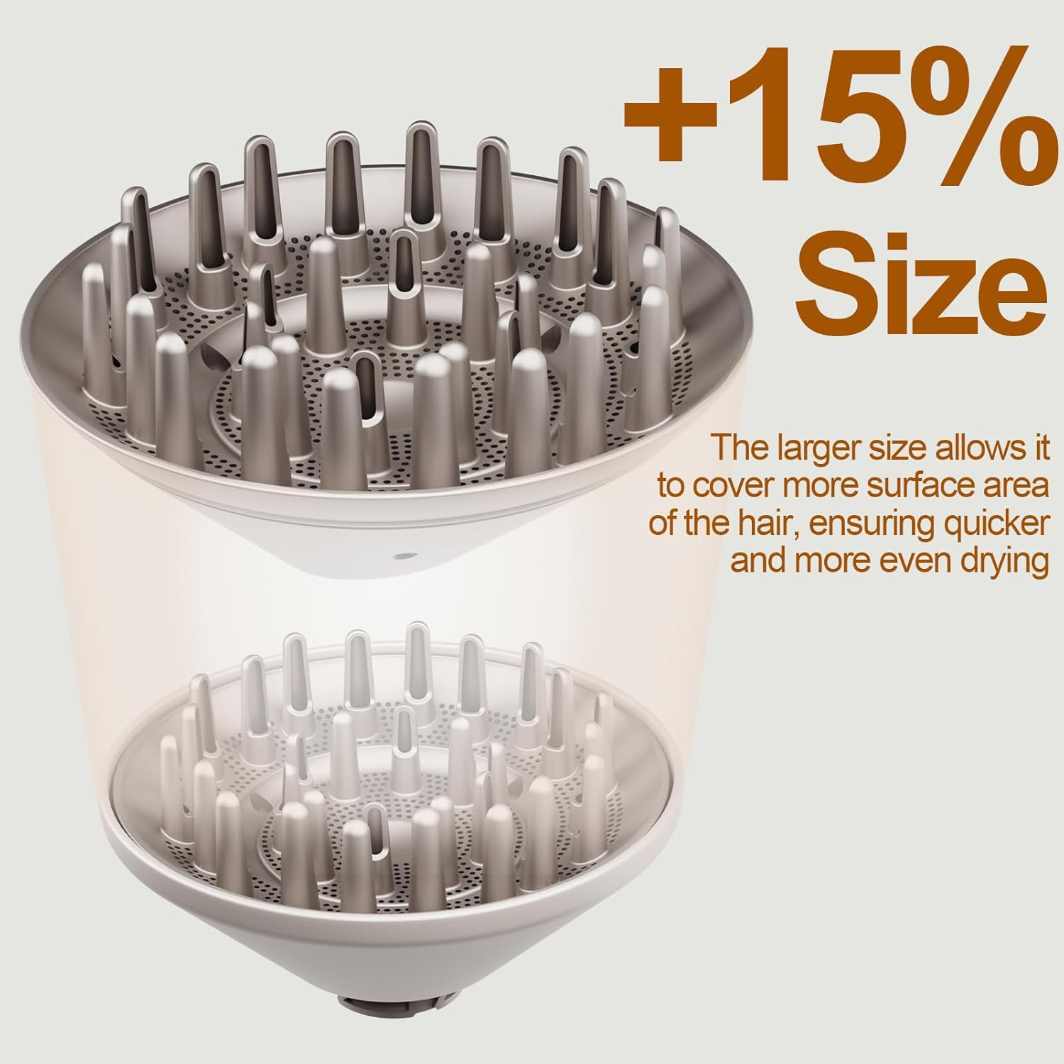 ZEPHBLOW Diffuser Attachment for Shark Flexstyle, Curl-Defining Diffuser Nozzle Compatible with Flex Style Blow Dryer Styler, Styling Tool for Wavy Curly Coily Hair image number 5