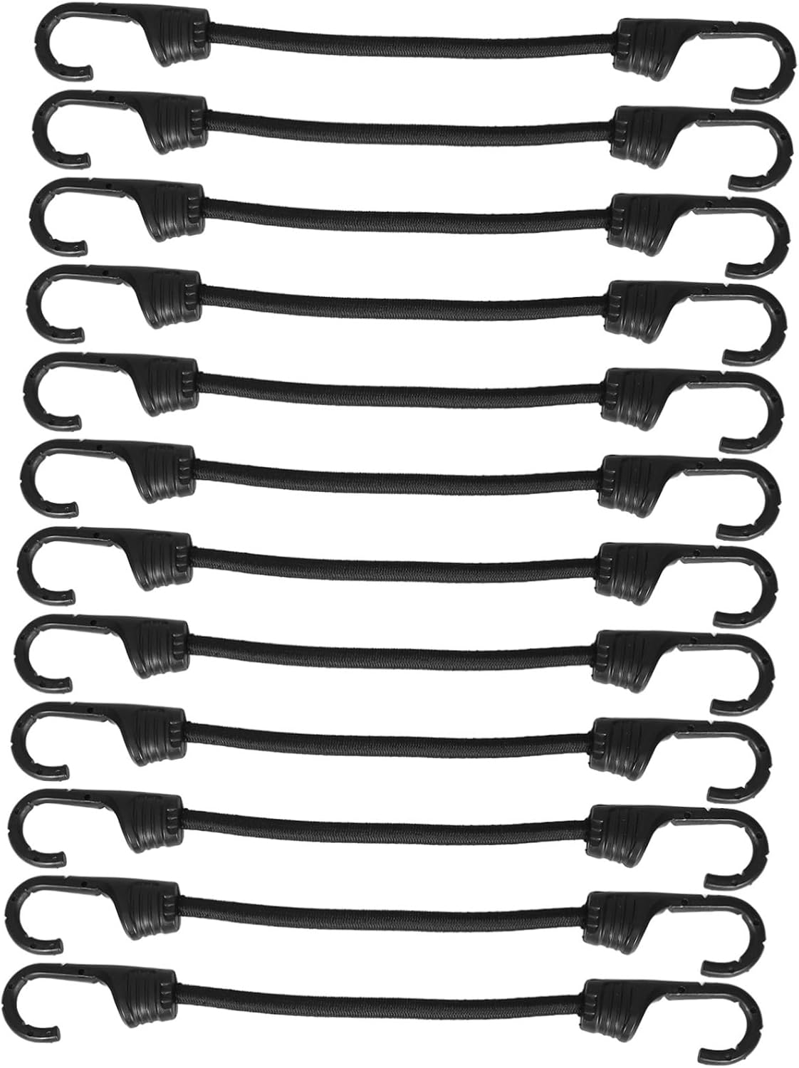 WESIEVYA 12Pcs Elastic Luggage Strap Bike Bungee Cord Hooks Car Trunk Bike Rack Secure Tie down Ropes Weatherproof for Travel image number 6