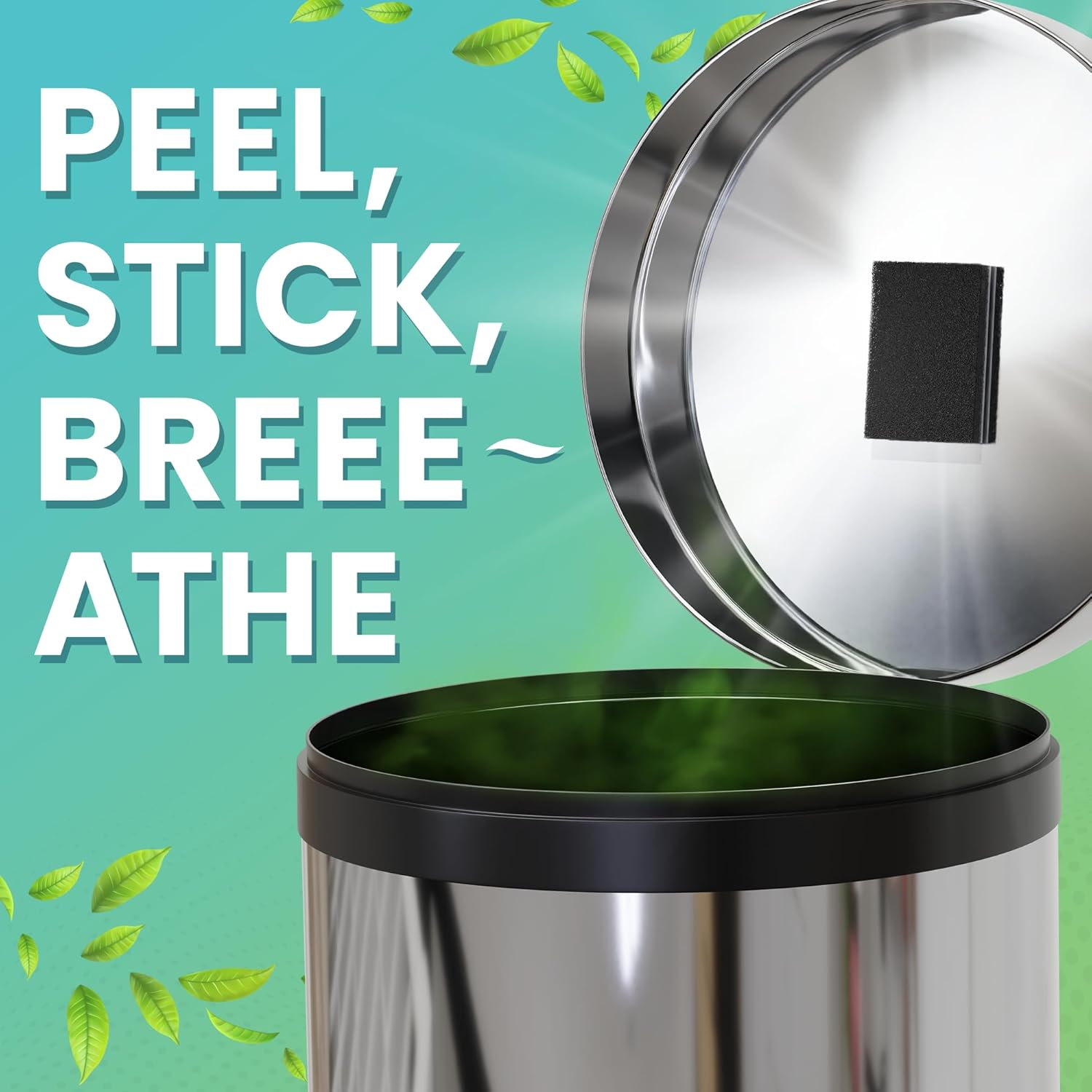 Trash Can and Diaper Pail Deodorizer Patch | Organic Odor Eliminator | 4 Month Supply | Beats Baking Soda and Charcoal Bags | Chemical and Fragrance Free image number 1