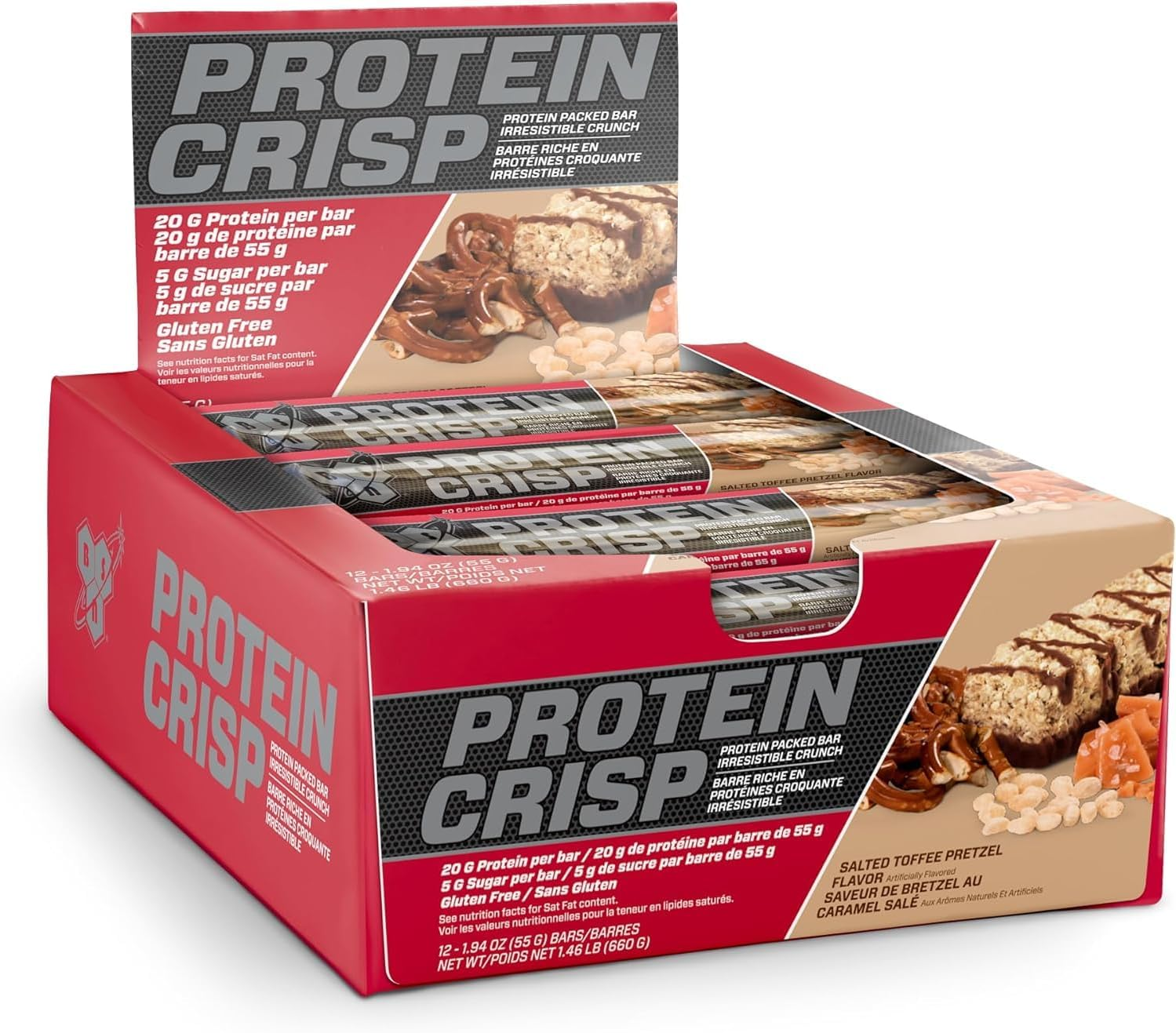 BSN Toffee Gluten Free Protein Crisp Bars 55 G