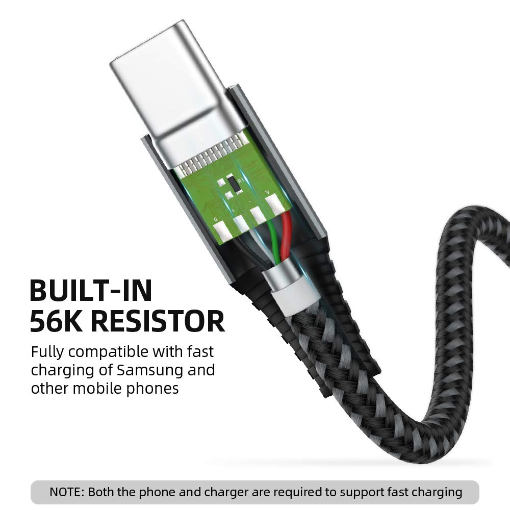 HOTNOW USB C to Micro USB Cable 100Cm 2 Pack,1M Braided Type C to Micro USB Charging Cable Support Charge & Data Transfer. image number 2